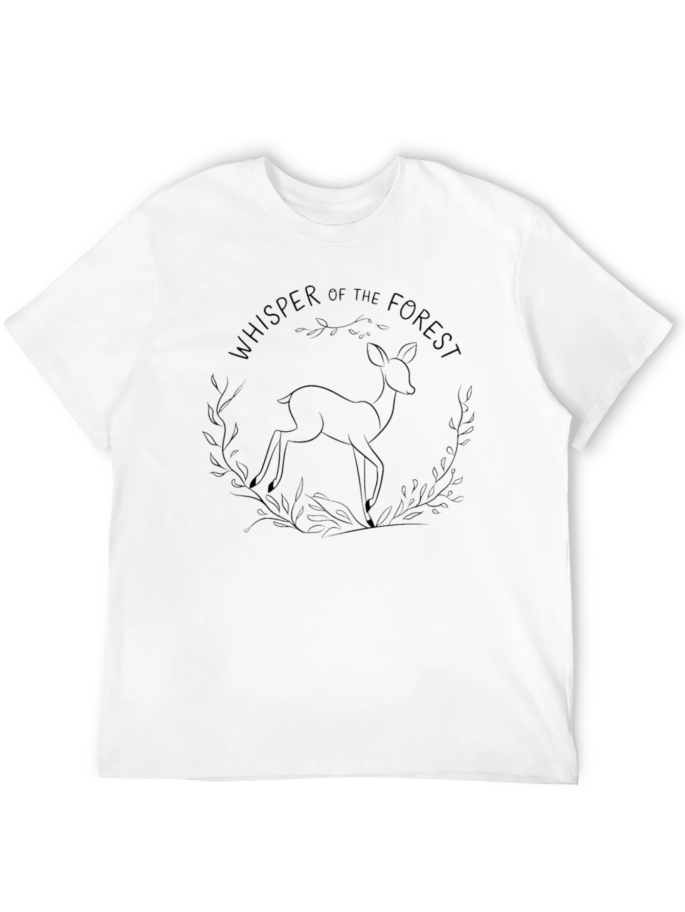 Black Whisper of the Forest Black Graphic Tee view 12