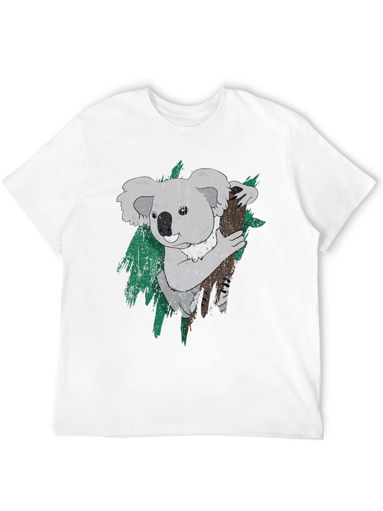 Black Koala Bear Graphic Print Black T-Shirt view 12