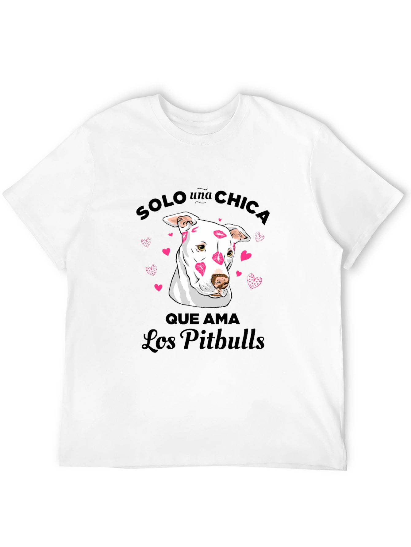 Black Pitbull Lover T-Shirt - Solo Una Chica Graphic Tee view 12