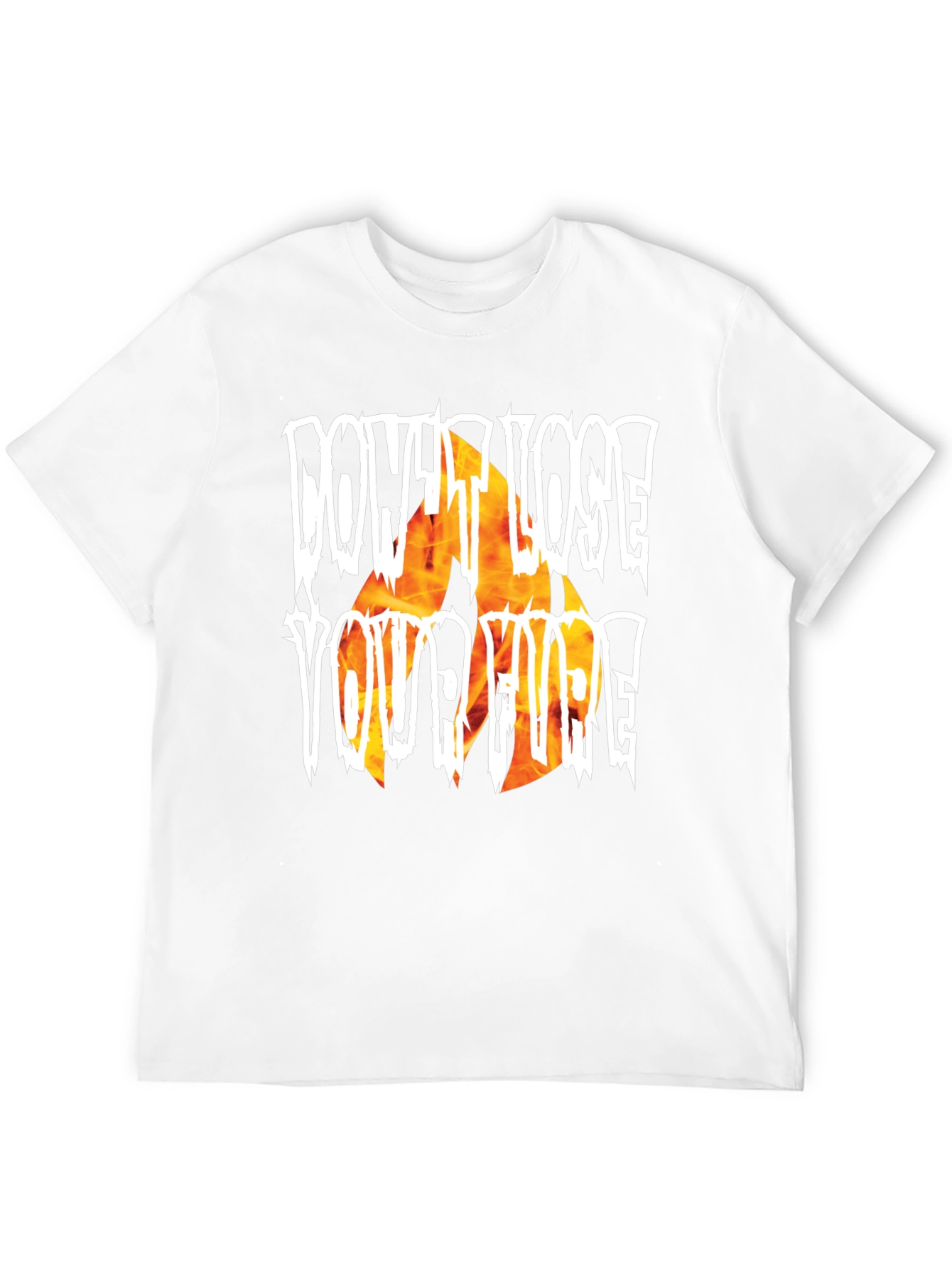 Black Don't Lose Your Fire Graphic T-Shirt view 12