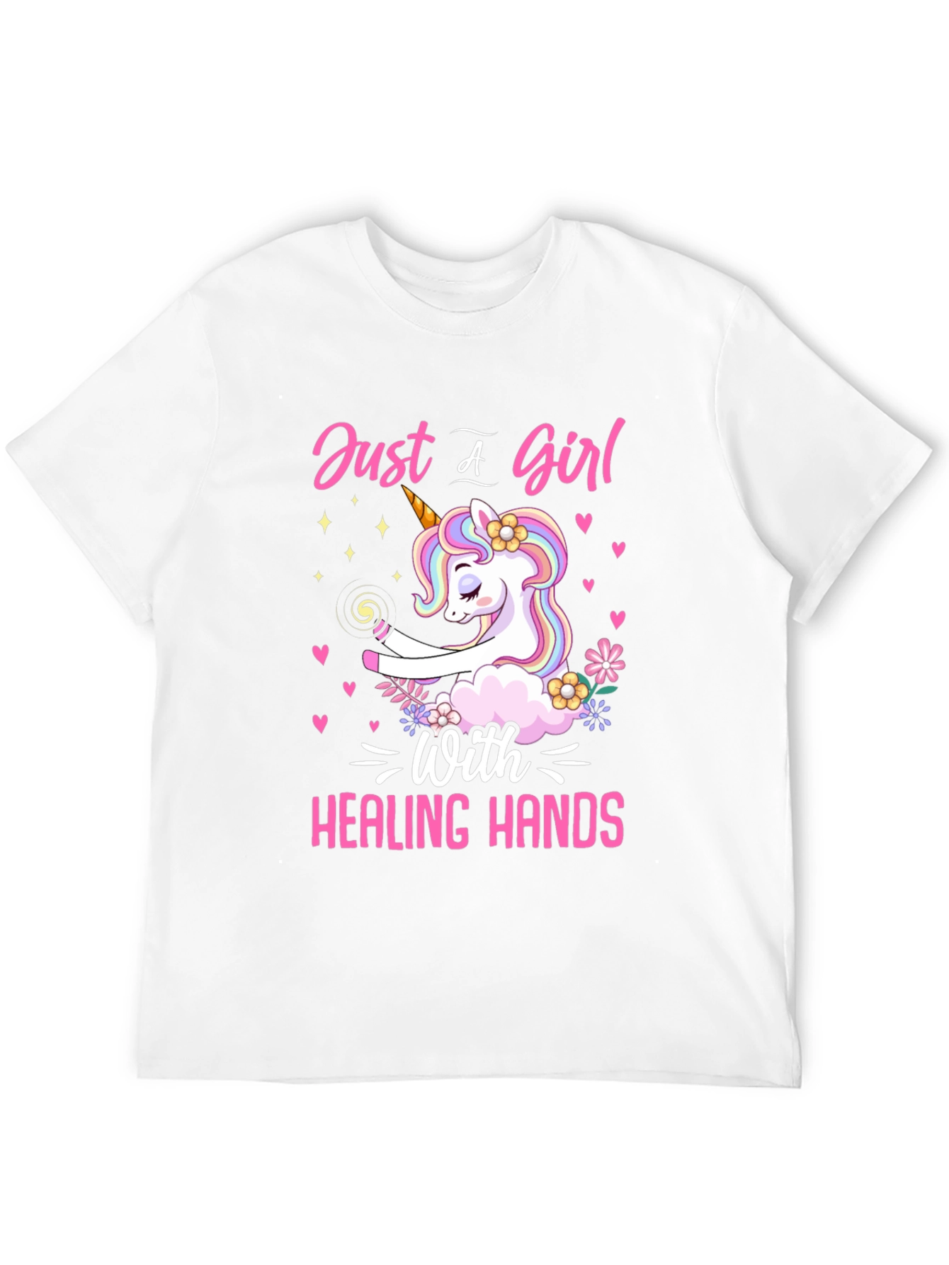 Black Unicorn Healing Hands Graphic T-Shirt view 12