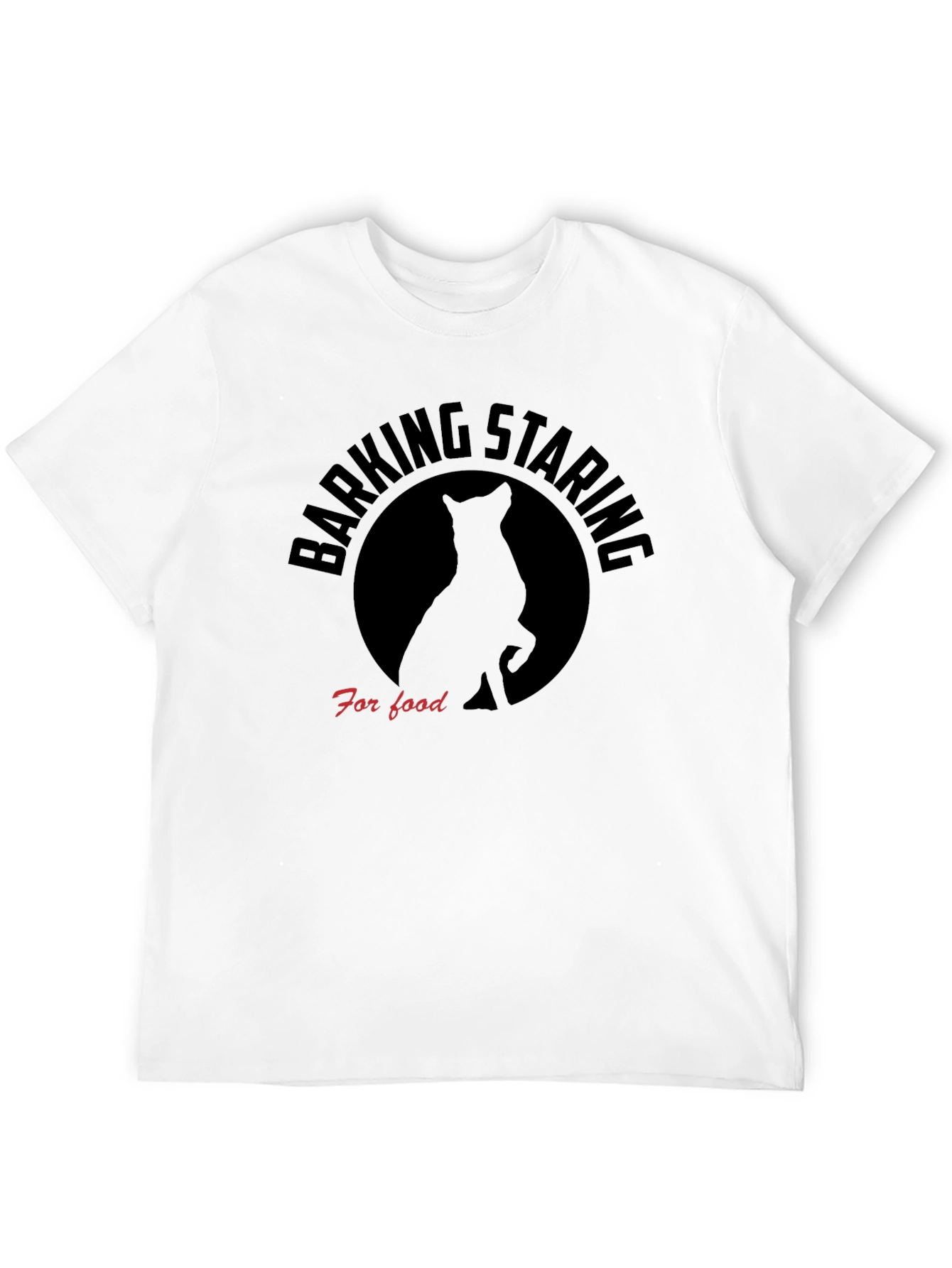 Black Barking Staring For Food T-Shirt view 12