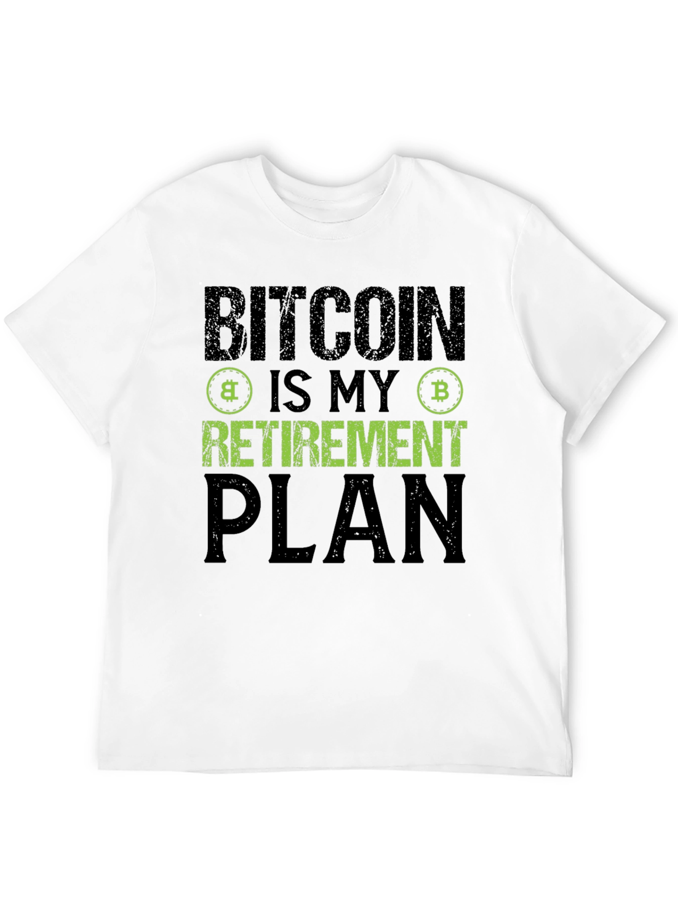 Black Bitcoin Retirement Plan Black T-Shirt Crypto Investor view 12
