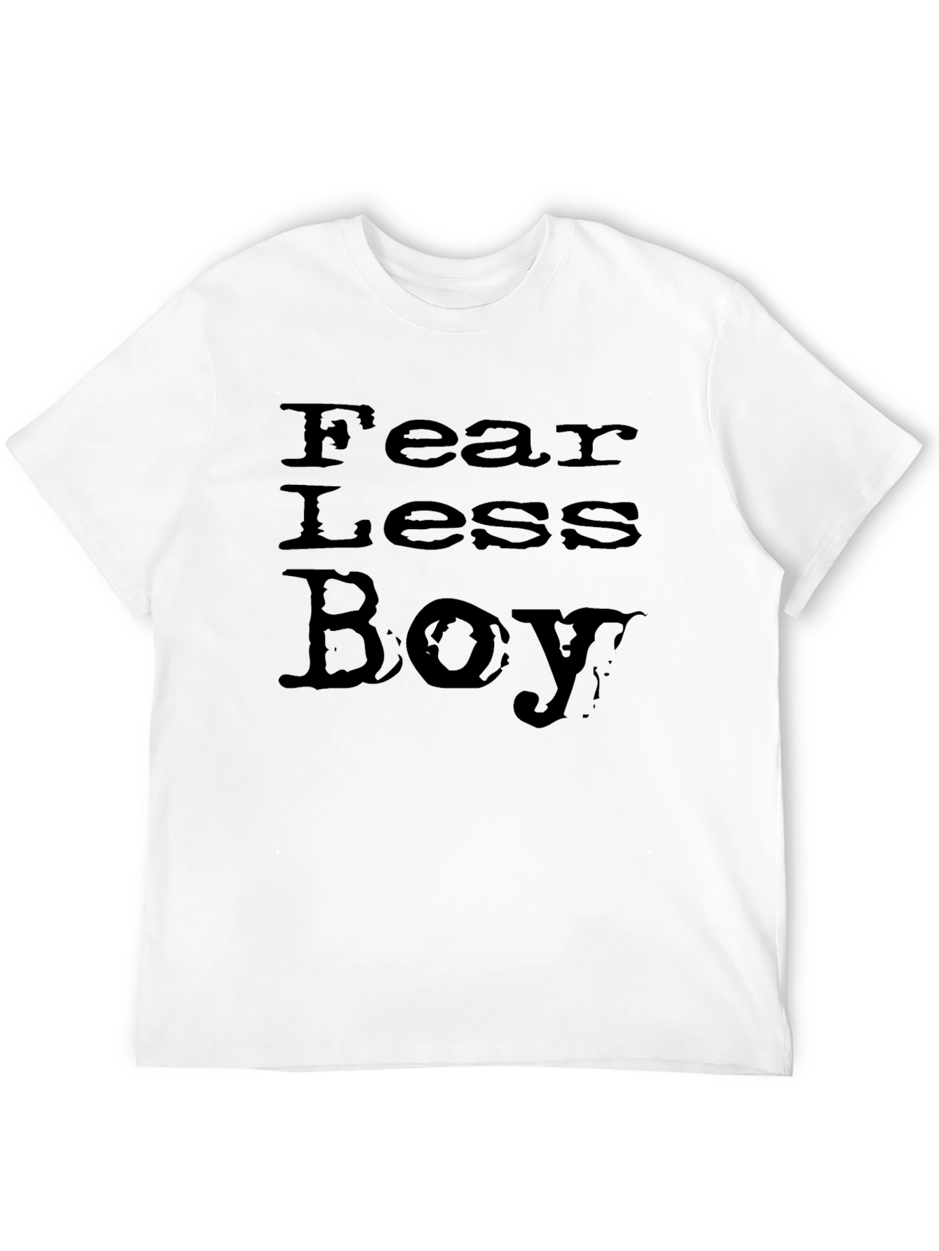 Black Fearless Boy Graphic Tee - Premium Cotton T-Shirt view 12