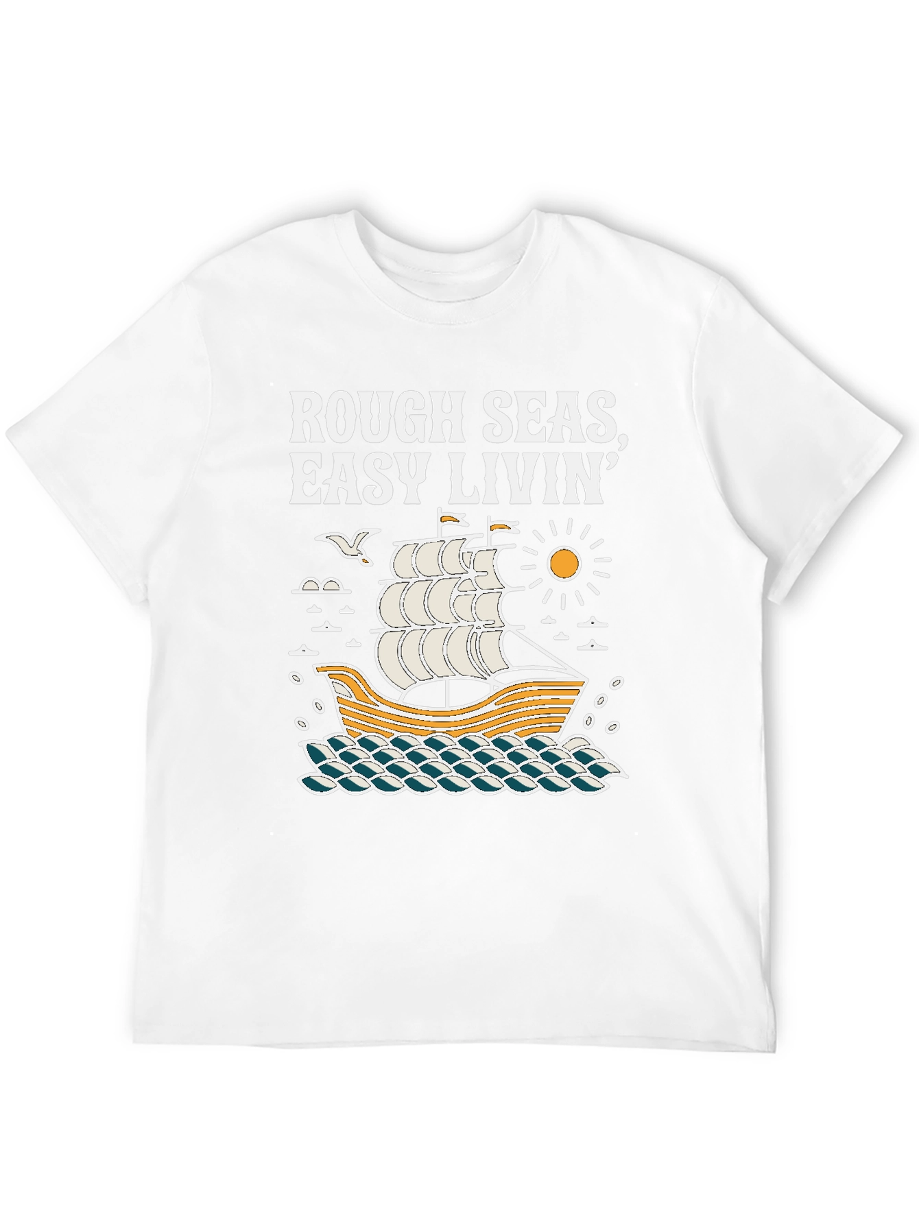 Black Rough Seas, Easy Livin' Black Graphic Tee view 12