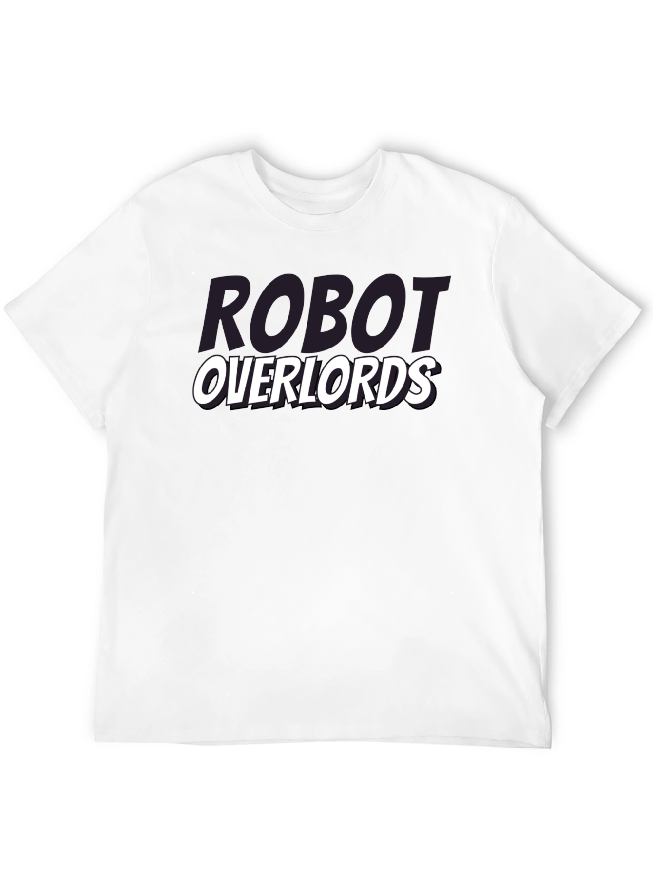 Black Robot Overlords Graphic T-Shirt - Black view 12