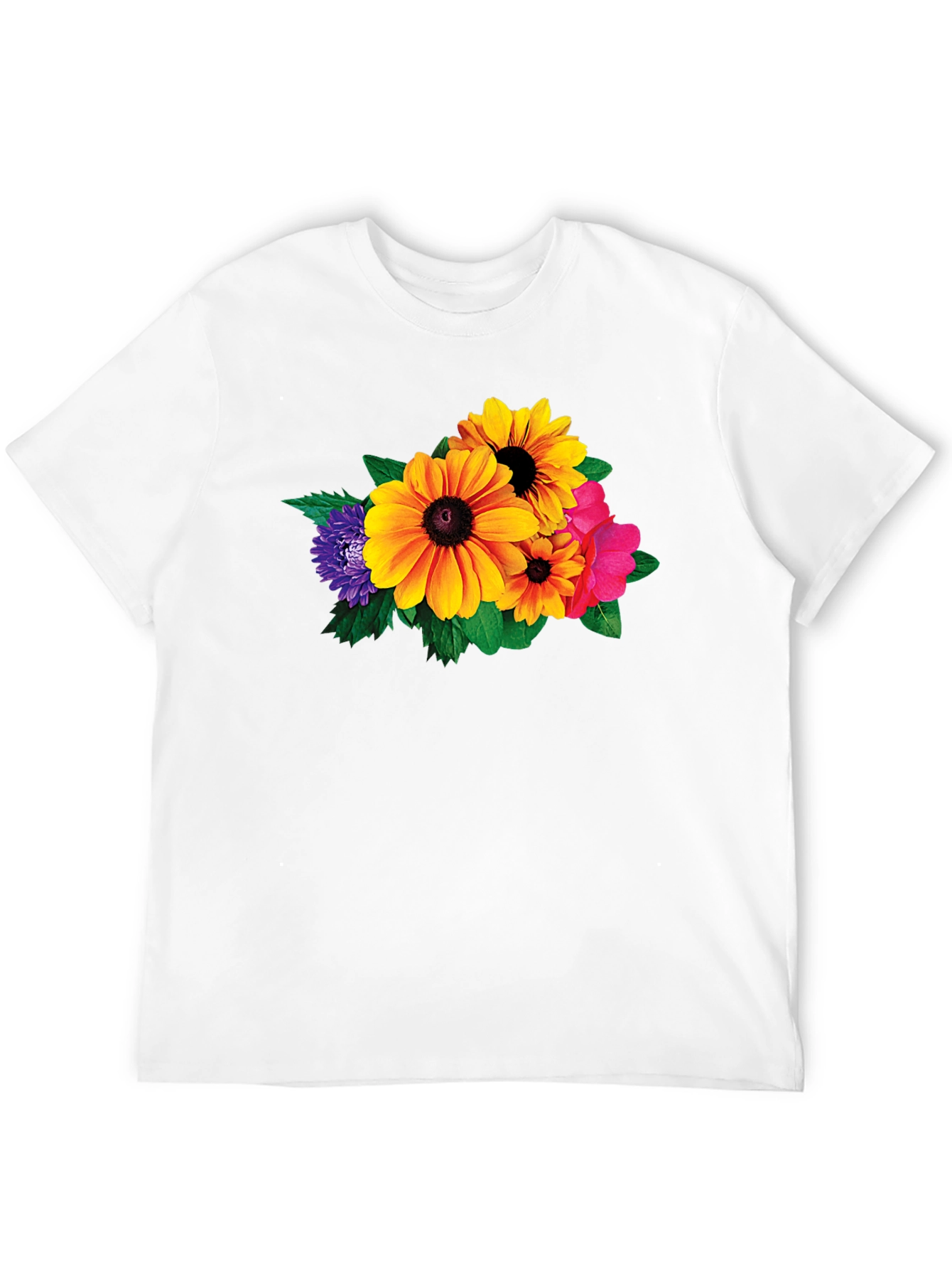 Black Floral Graphic Black T-Shirt view 12