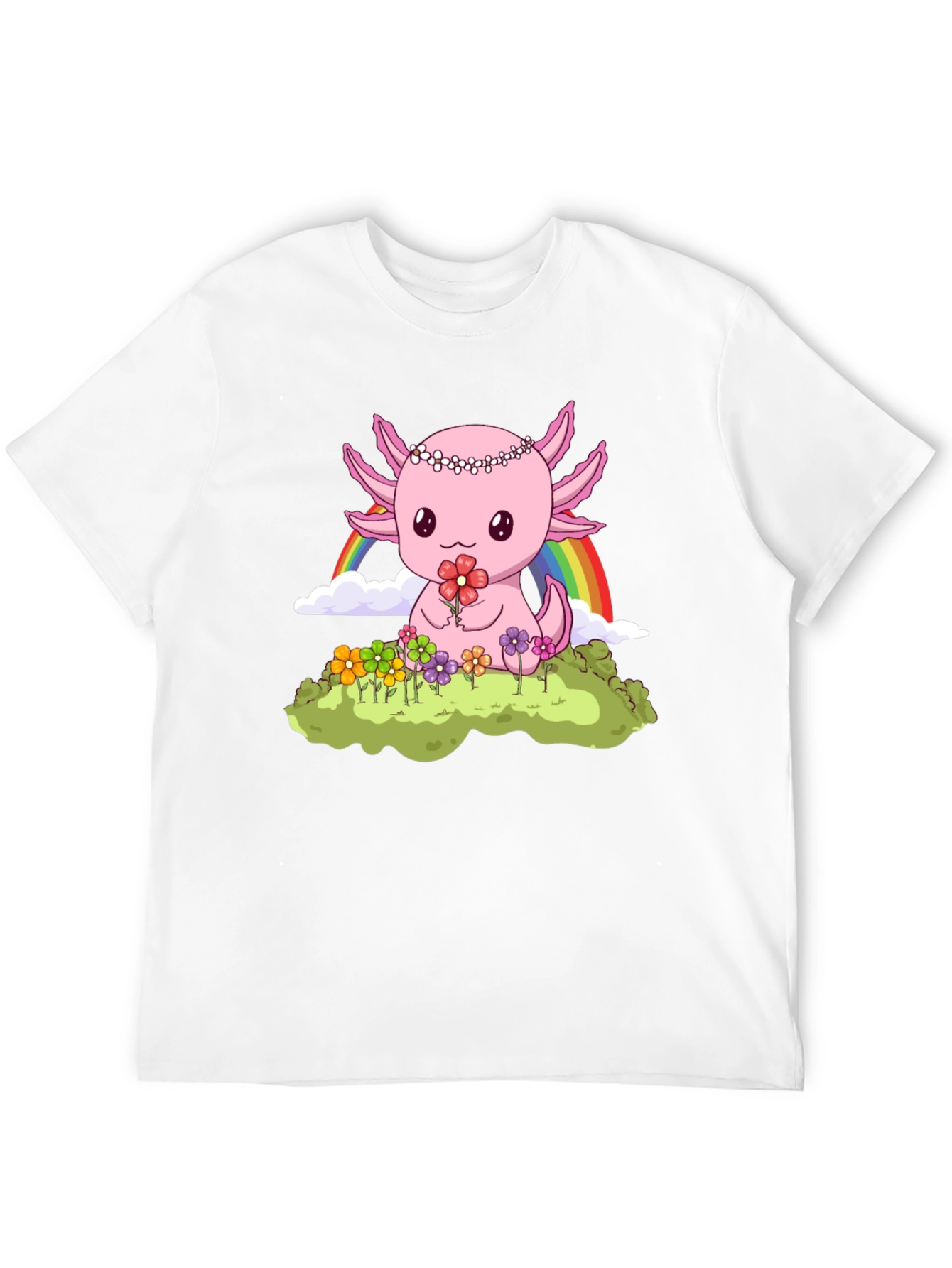 Black Axolotl Rainbow T-Shirt view 12