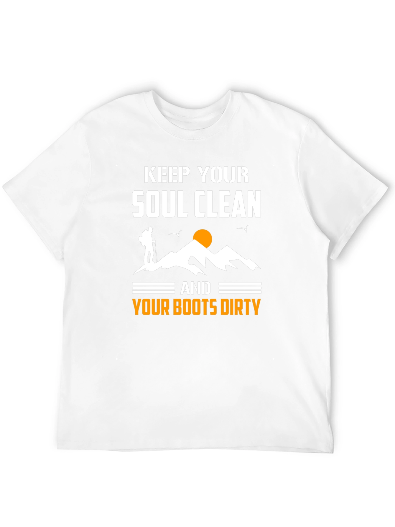 Black Keep Your Soul Clean Hiking T-Shirt view 12