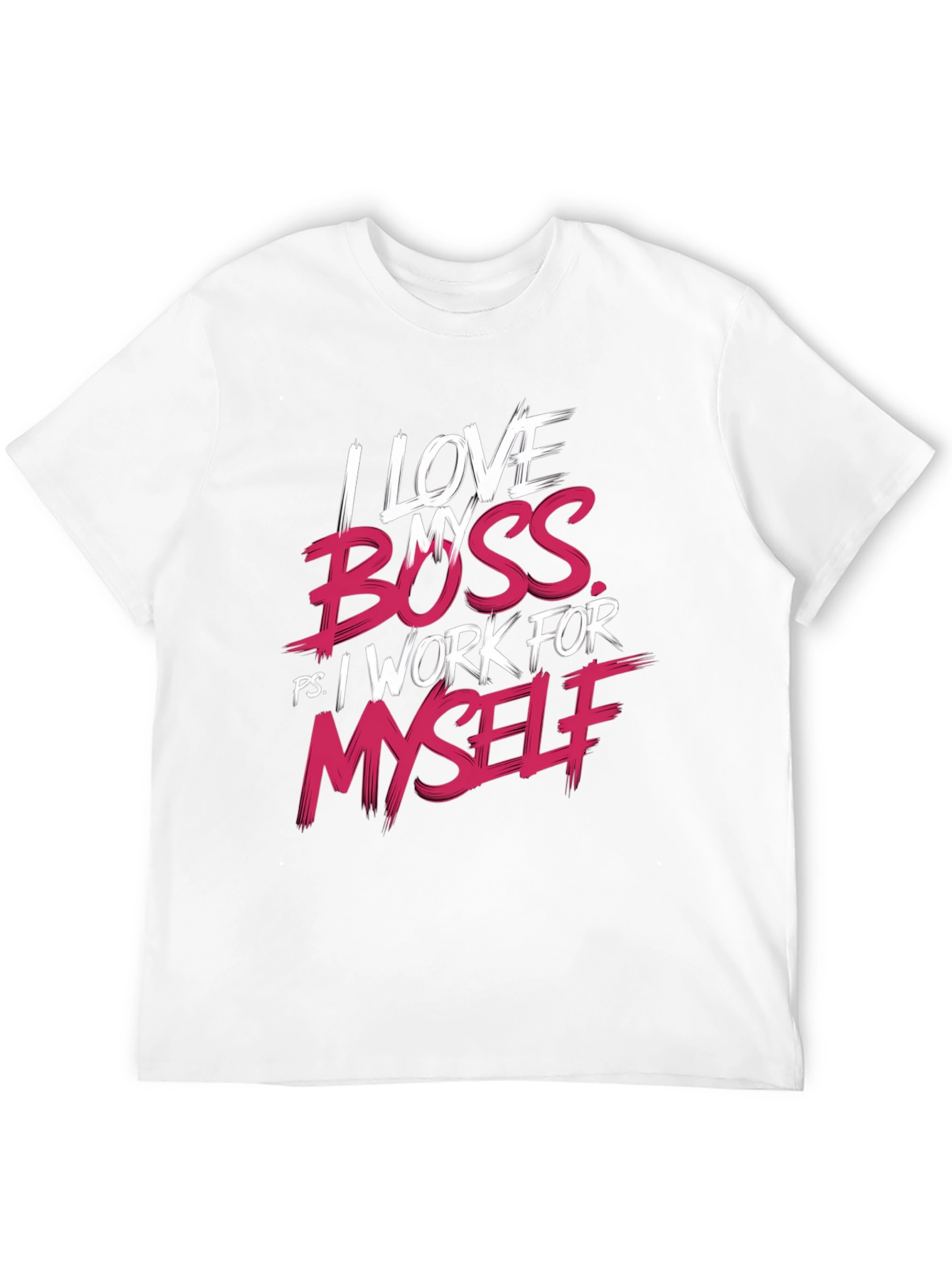 Black I Love My Boss T-Shirt - Funny Self-Employed Tee view 12