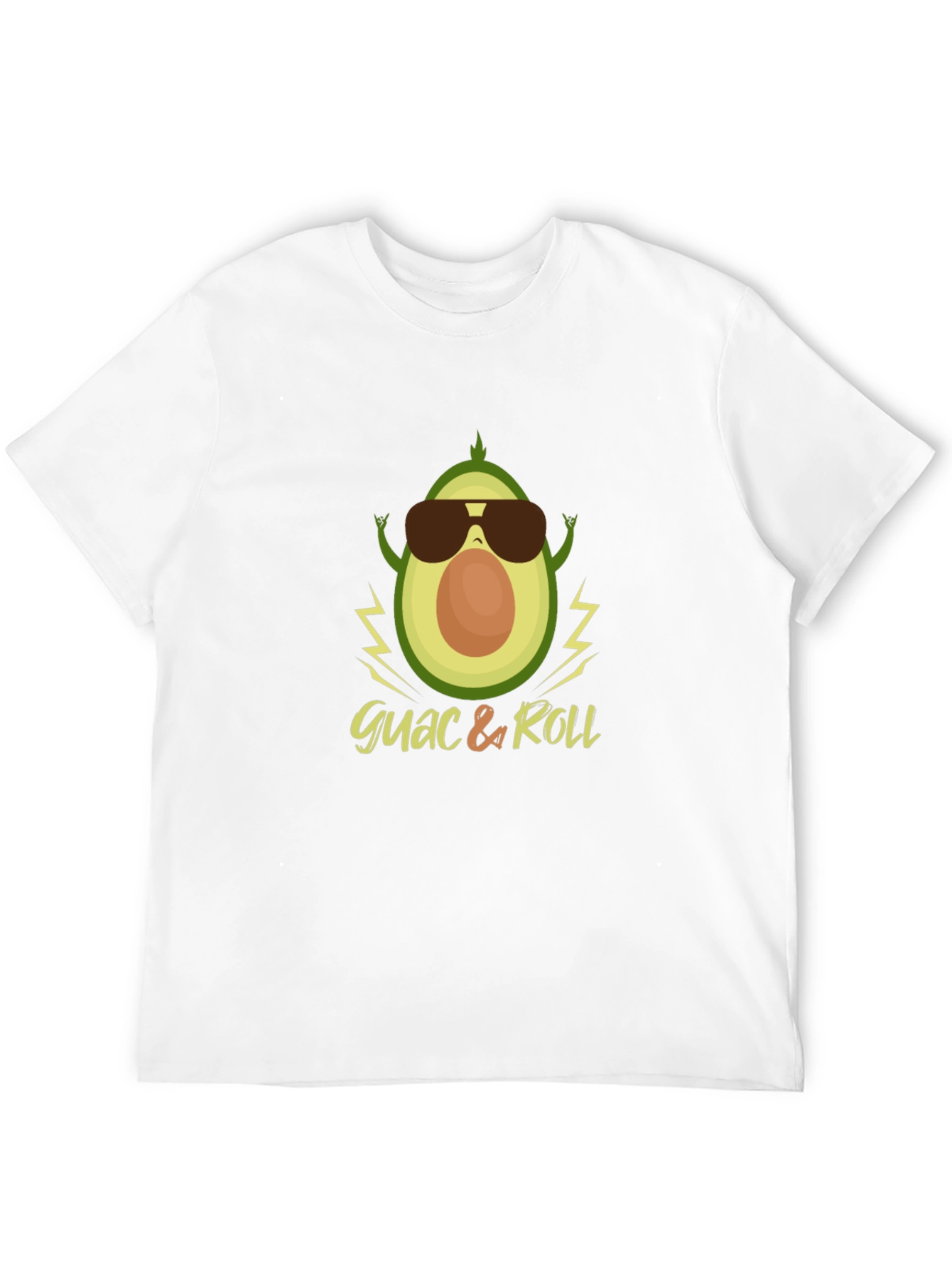 Black Guac & Roll Graphic Tee - Avocado Sunglasses Rock T-Shirt view 12