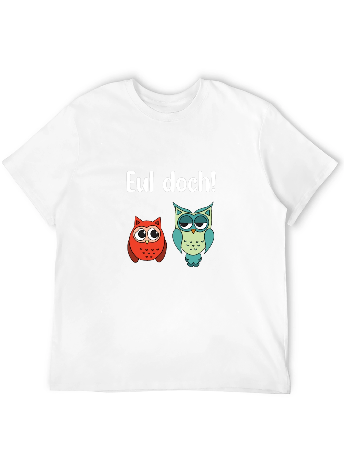 Black Funny Owl T-Shirt - EUL DOCH! view 12