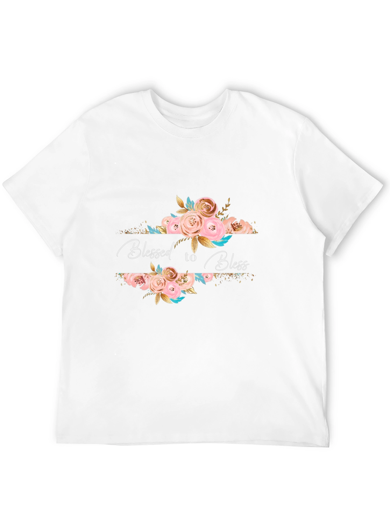 Black Blessed to Bless Floral T-Shirt view 12