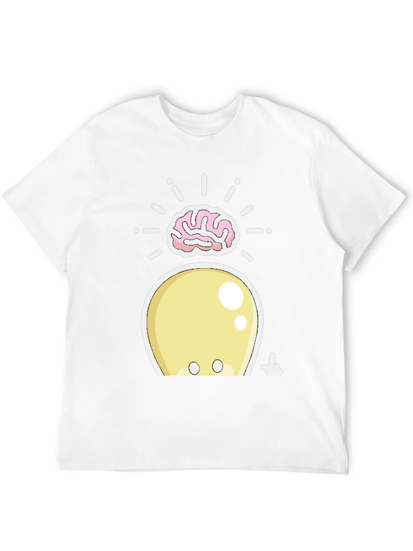 Black Funny Brainy Squid Graphic T-Shirt view 12