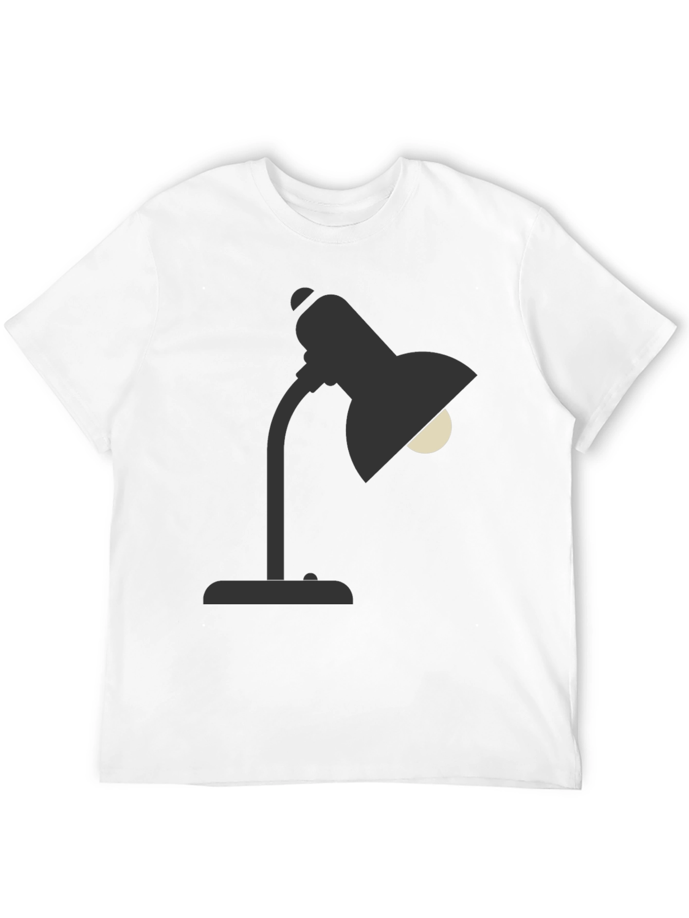 Black Desk Lamp Graphic Tee - Modern Black T-Shirt view 12