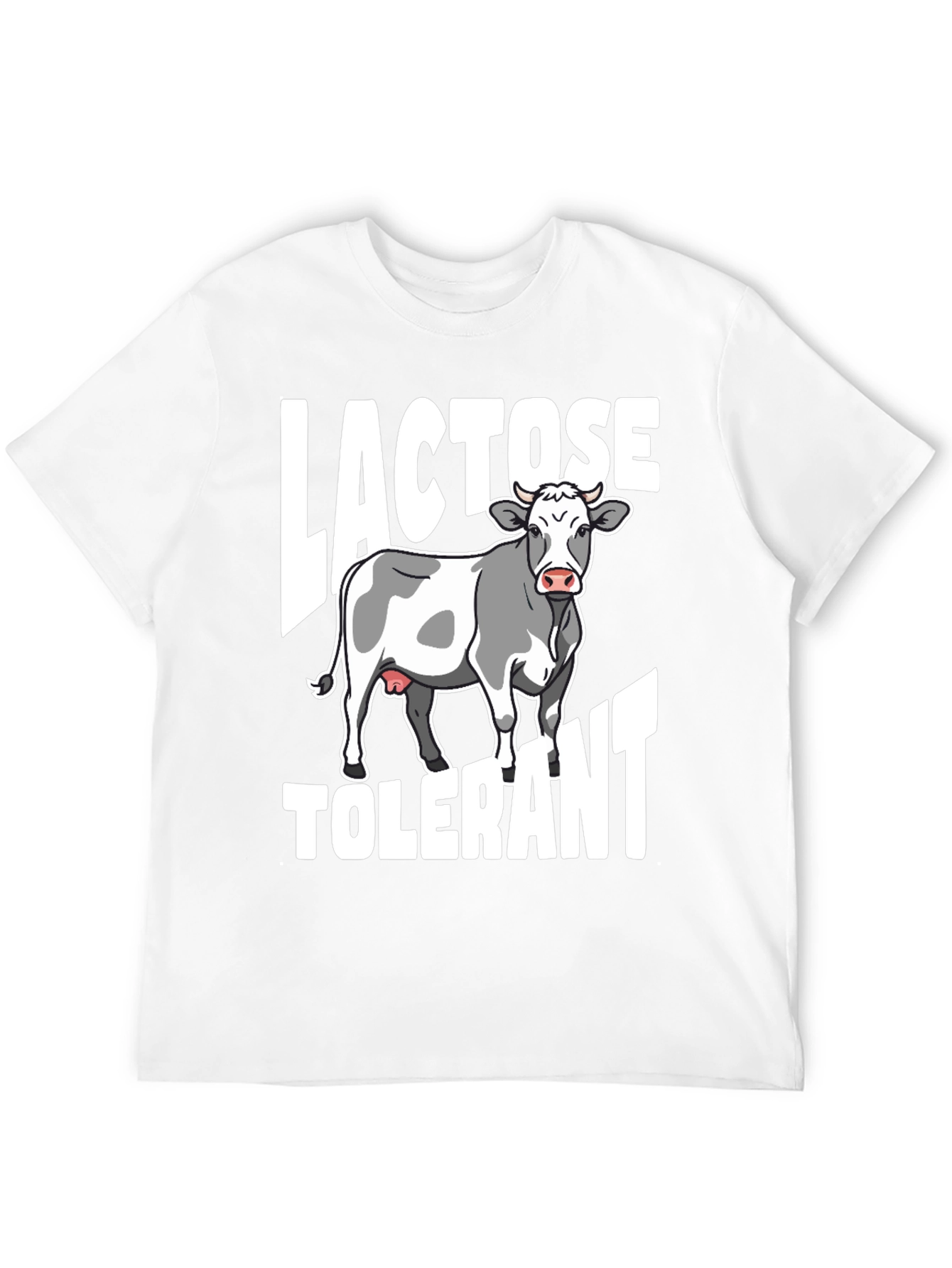 Black Lactose Tolerant T-Shirt with Cow Graphic view 12