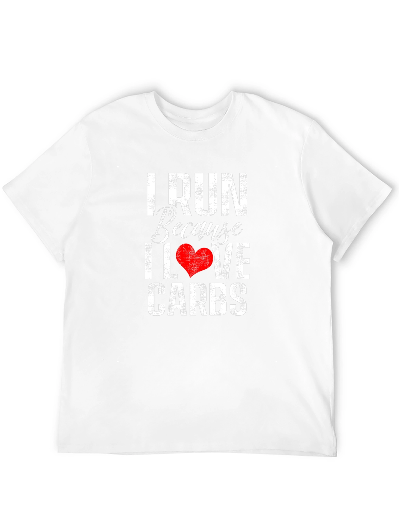 Black I Run Because I Love Carbs Graphic T-Shirt view 12