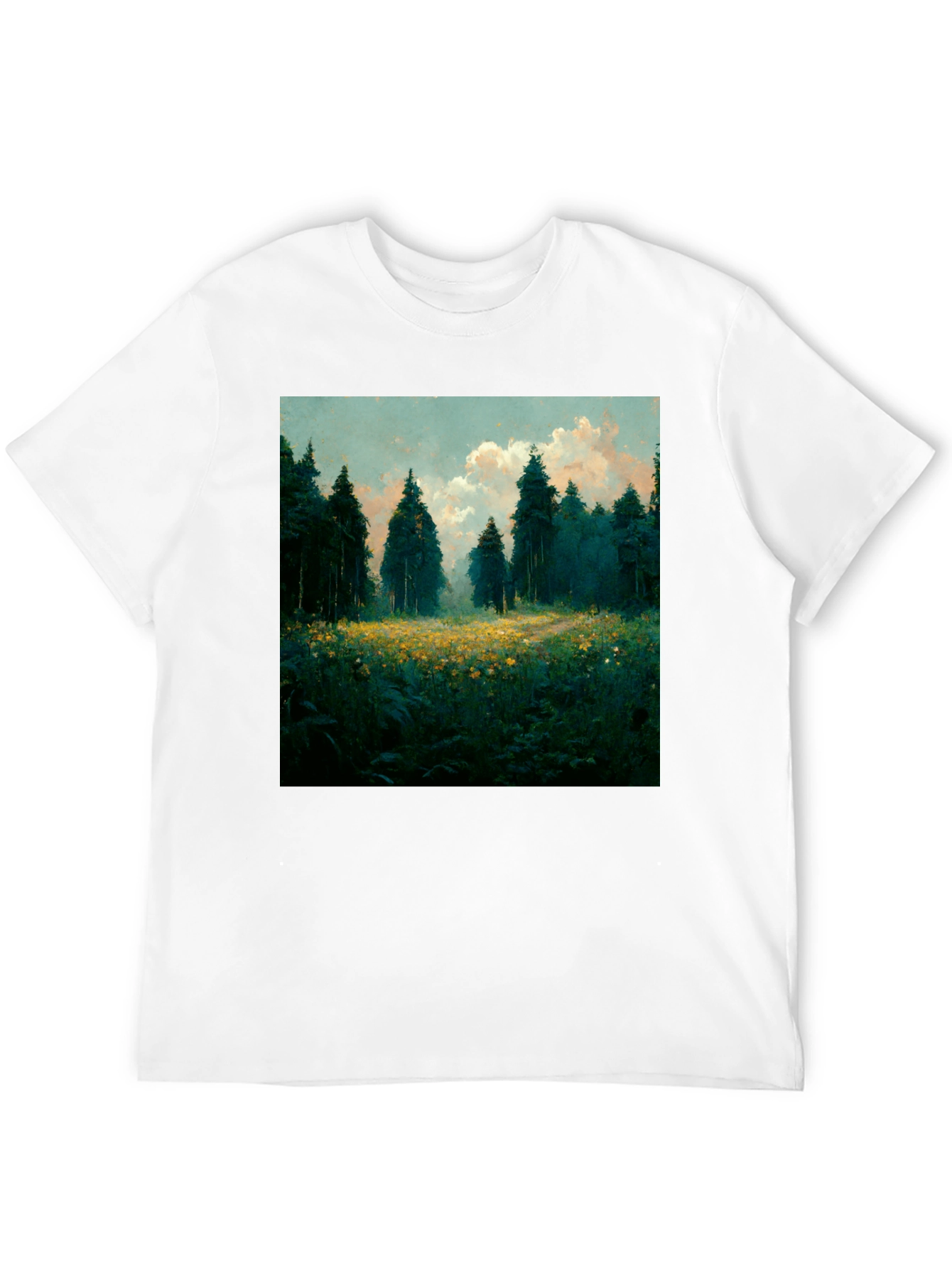 Black Nature Forest T-Shirt view 12