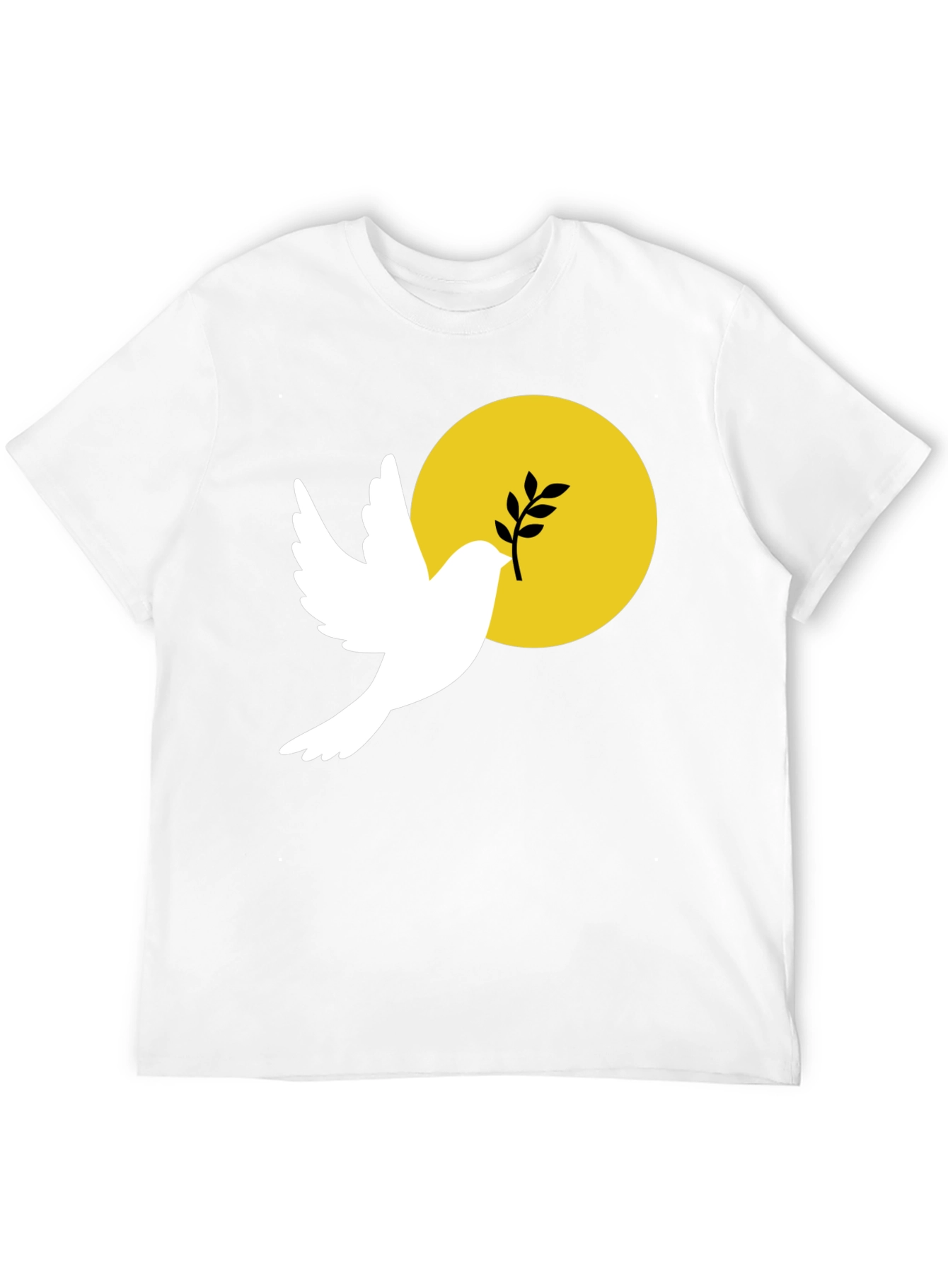Black Peace Dove Graphic T-Shirt - Black Cotton Blend view 12