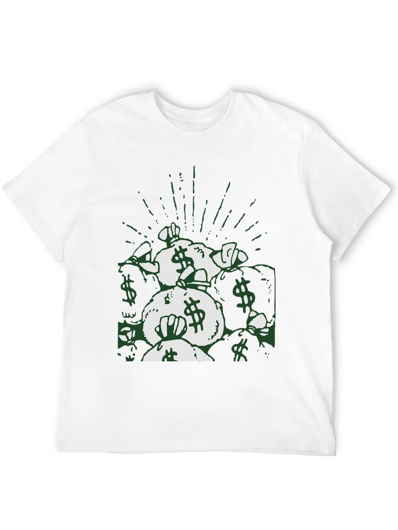 Black Money Bags Graphic Tee - Black Cotton Comfort view 12