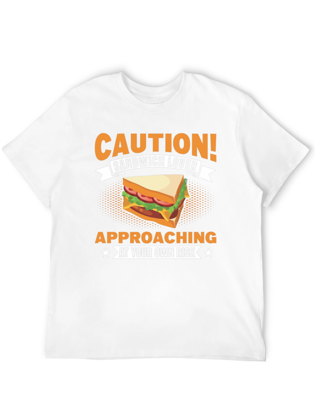 Black Sandwich Lover T-Shirt - Caution Approaching Funny Foodie Tee view 12