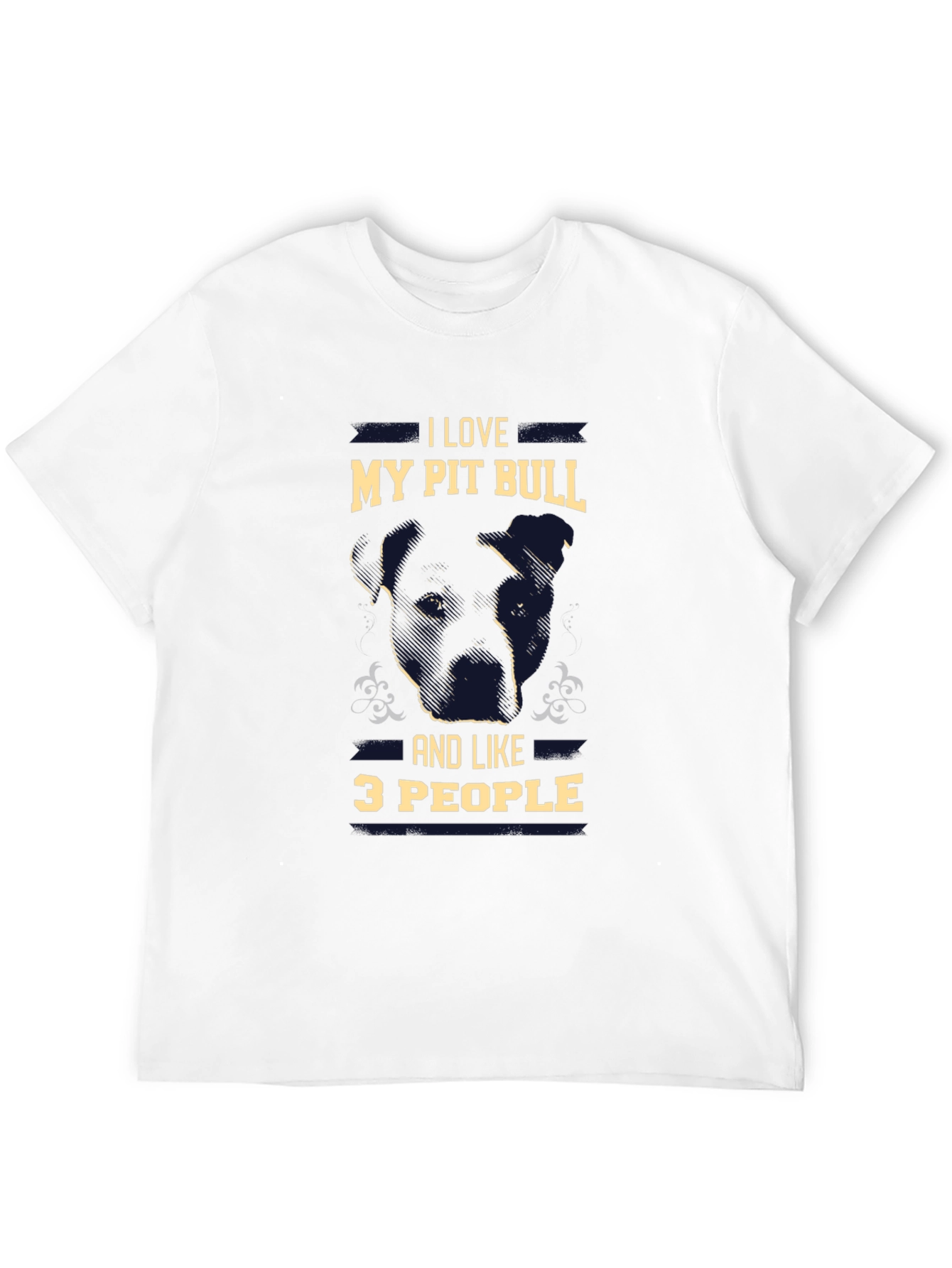 Black I Love My Pit Bull T-Shirt view 12