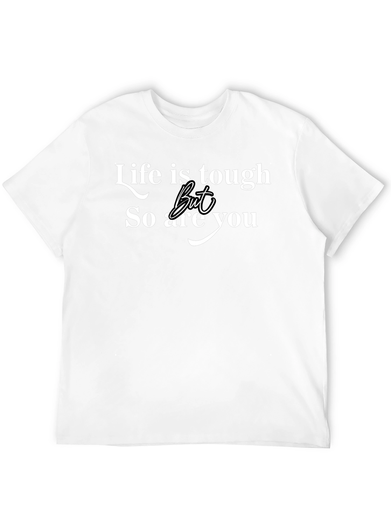 Black Life Is Tough T-Shirt - Motivational Tee view 12