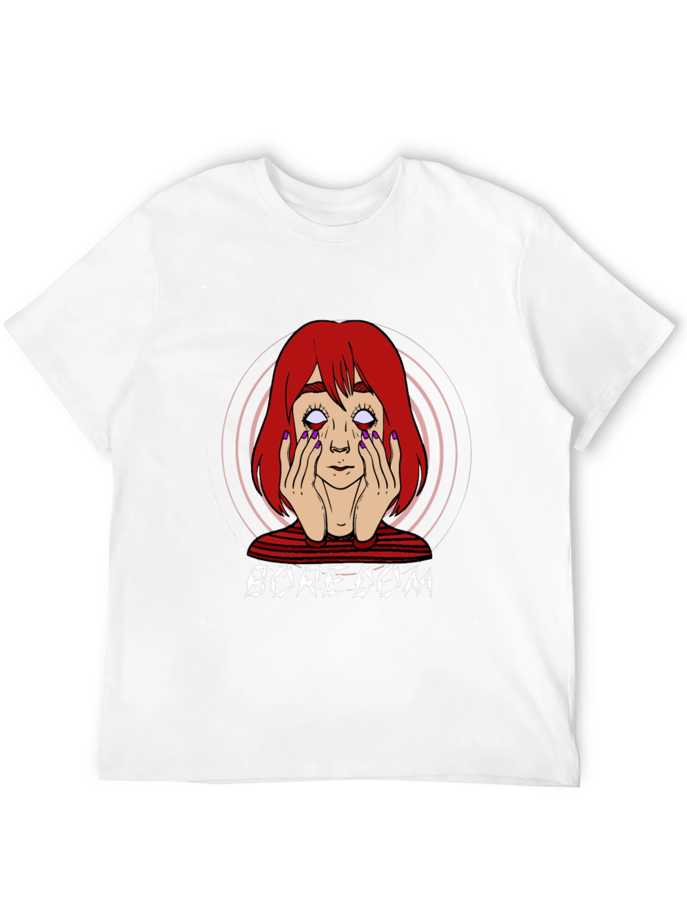 Black Boredom Graphic T-Shirt - Unisex Black Tee view 12