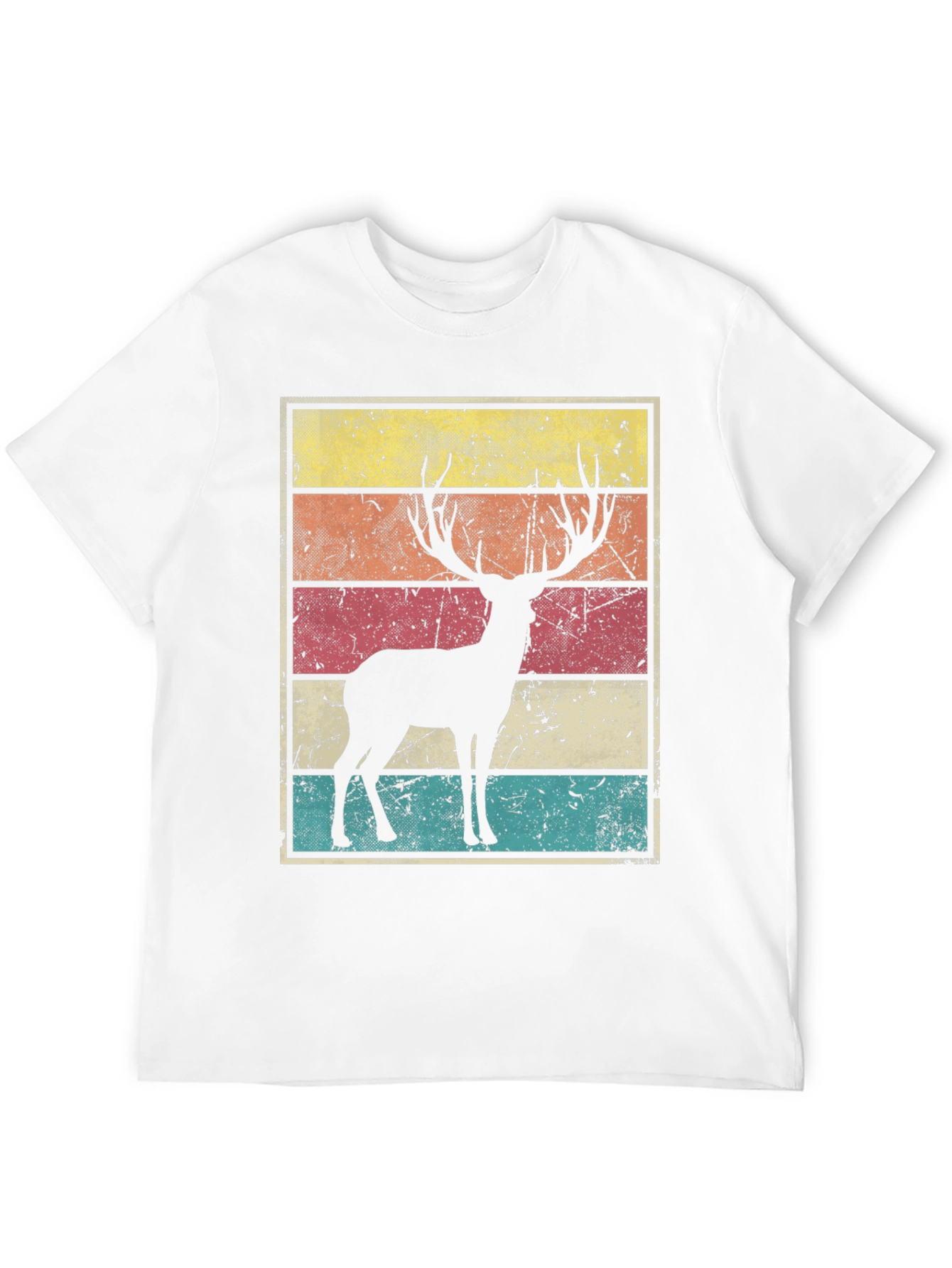 Black Retro Deer Graphic Tee - Vintage Style view 12