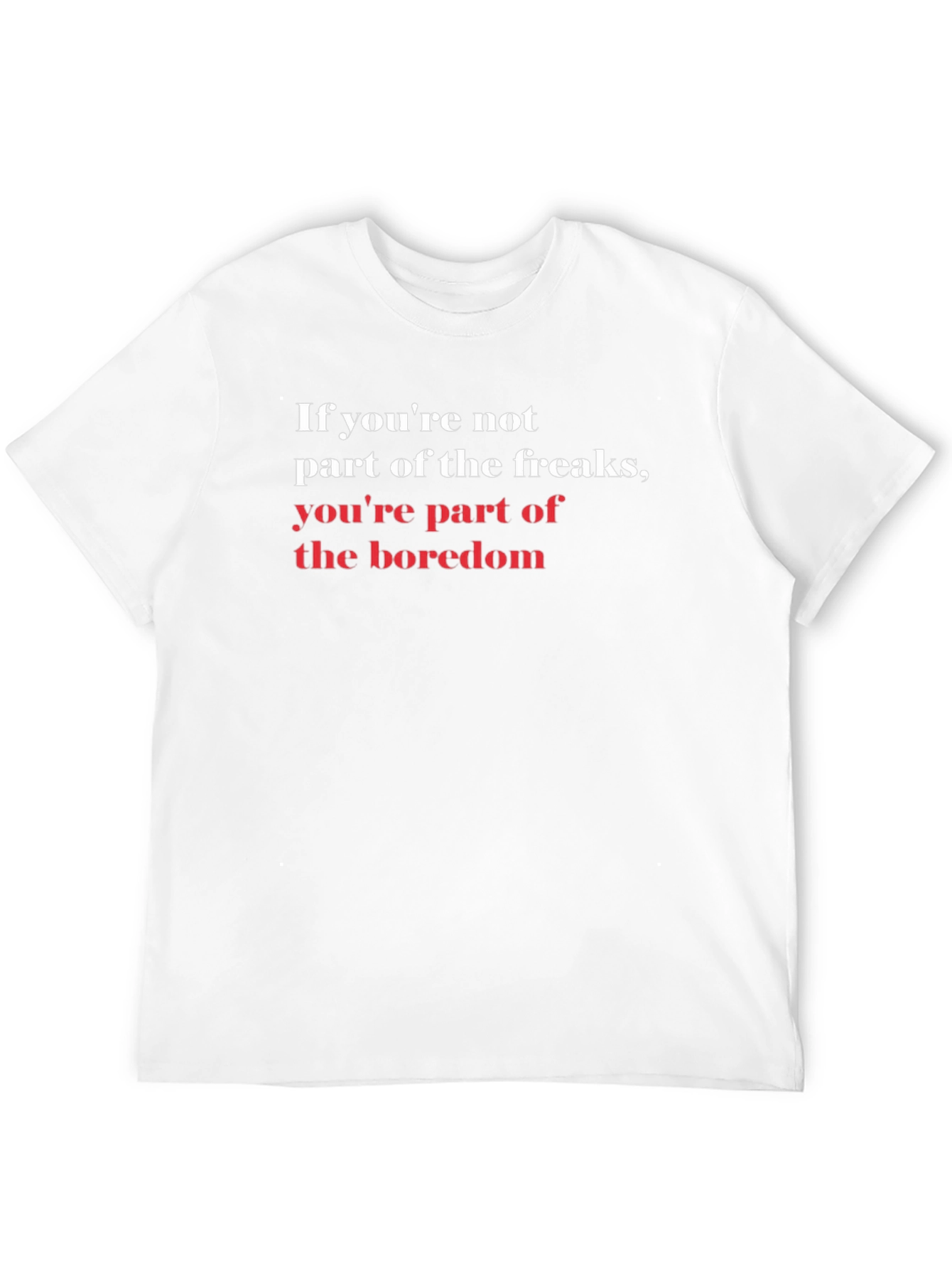 Black Freaks or Boredom Graphic Tee - Trendy Slogan T-Shirt view 12