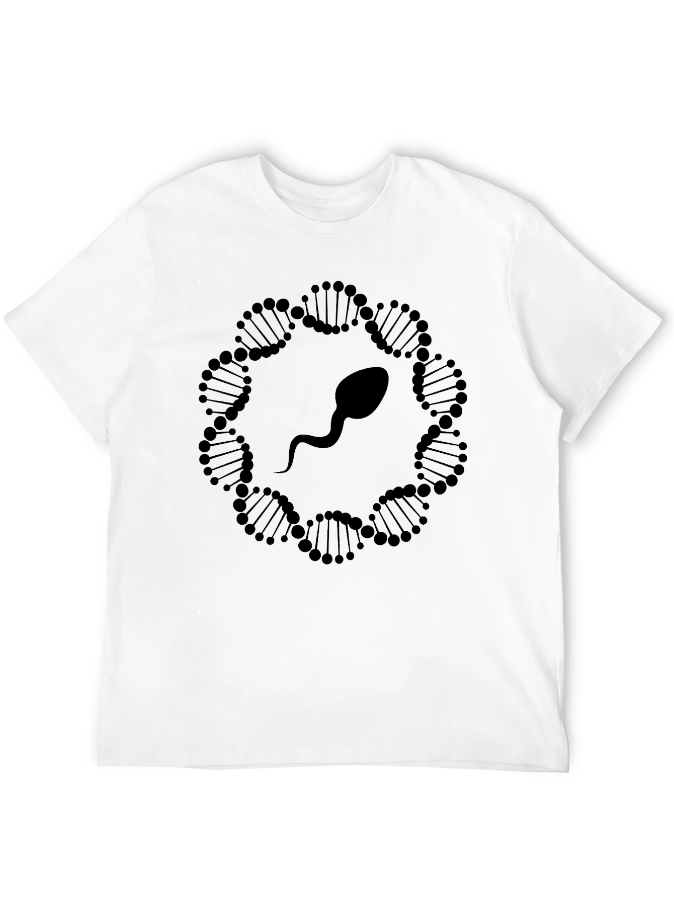 Black DNA Sperm Graphic T-Shirt - Black view 12