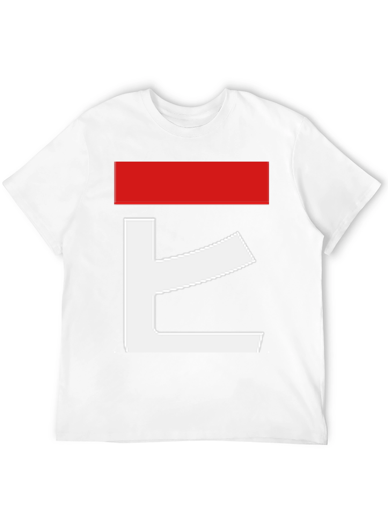 Black Abstract Graphic Tee - Red and White Design on Black view 12