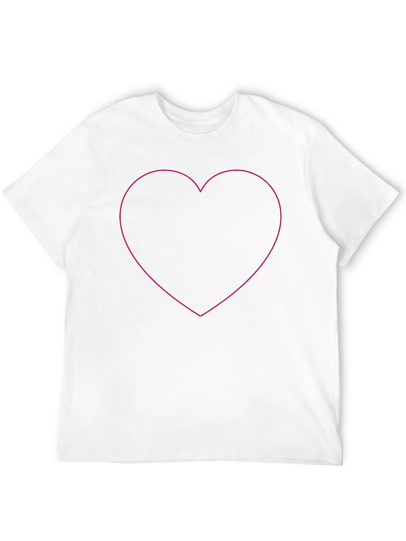 Black Black Heart Outline Tee - Stylish Graphic T-Shirt view 12