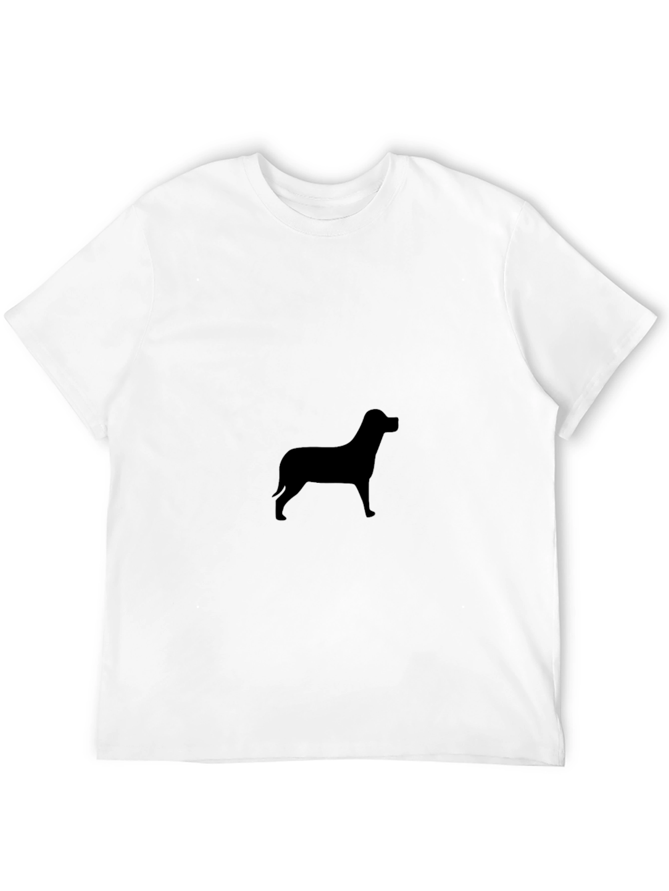 Black Dog Silhouette Black T-Shirt view 12