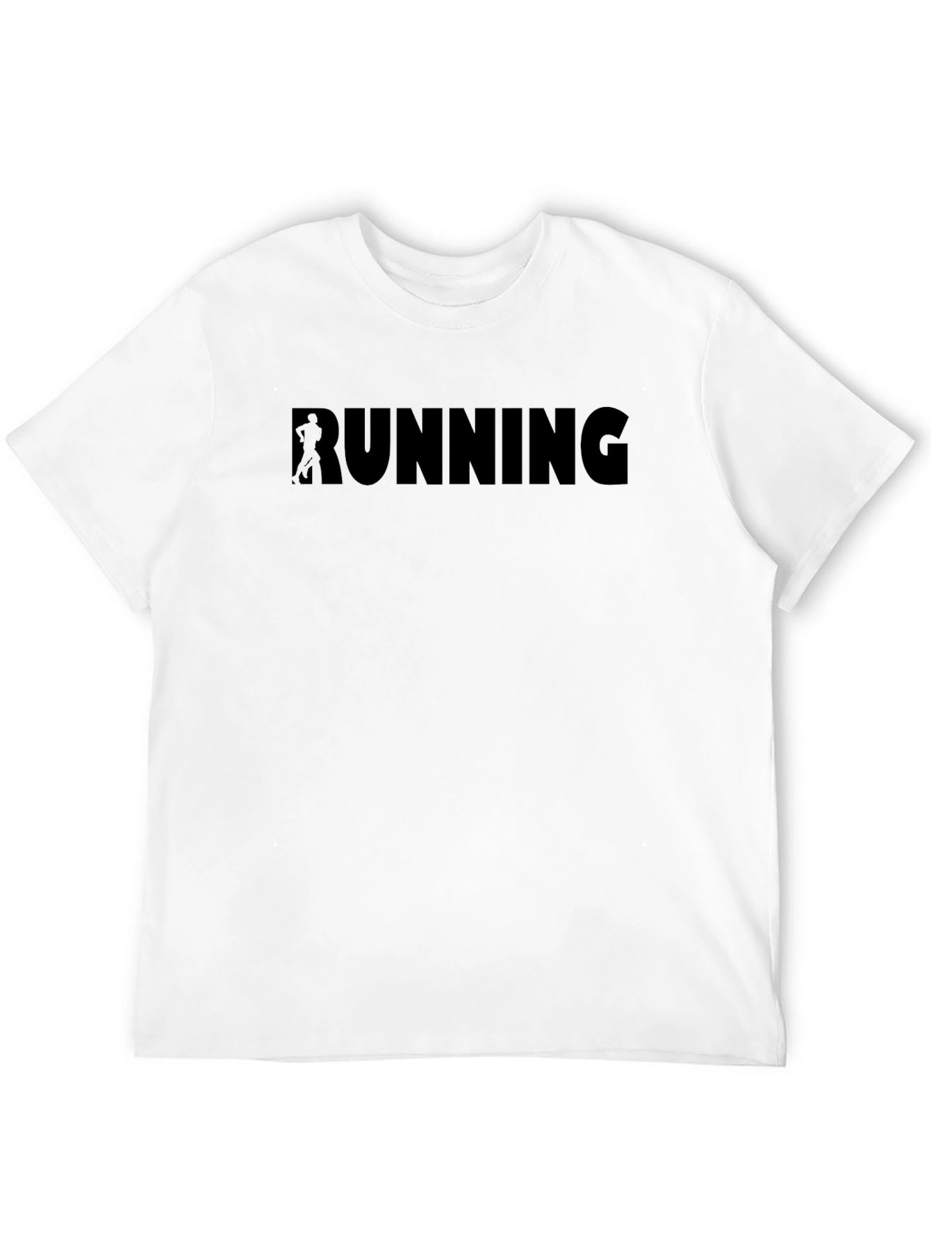 Black Men's Black Running Graphic T-Shirt view 12