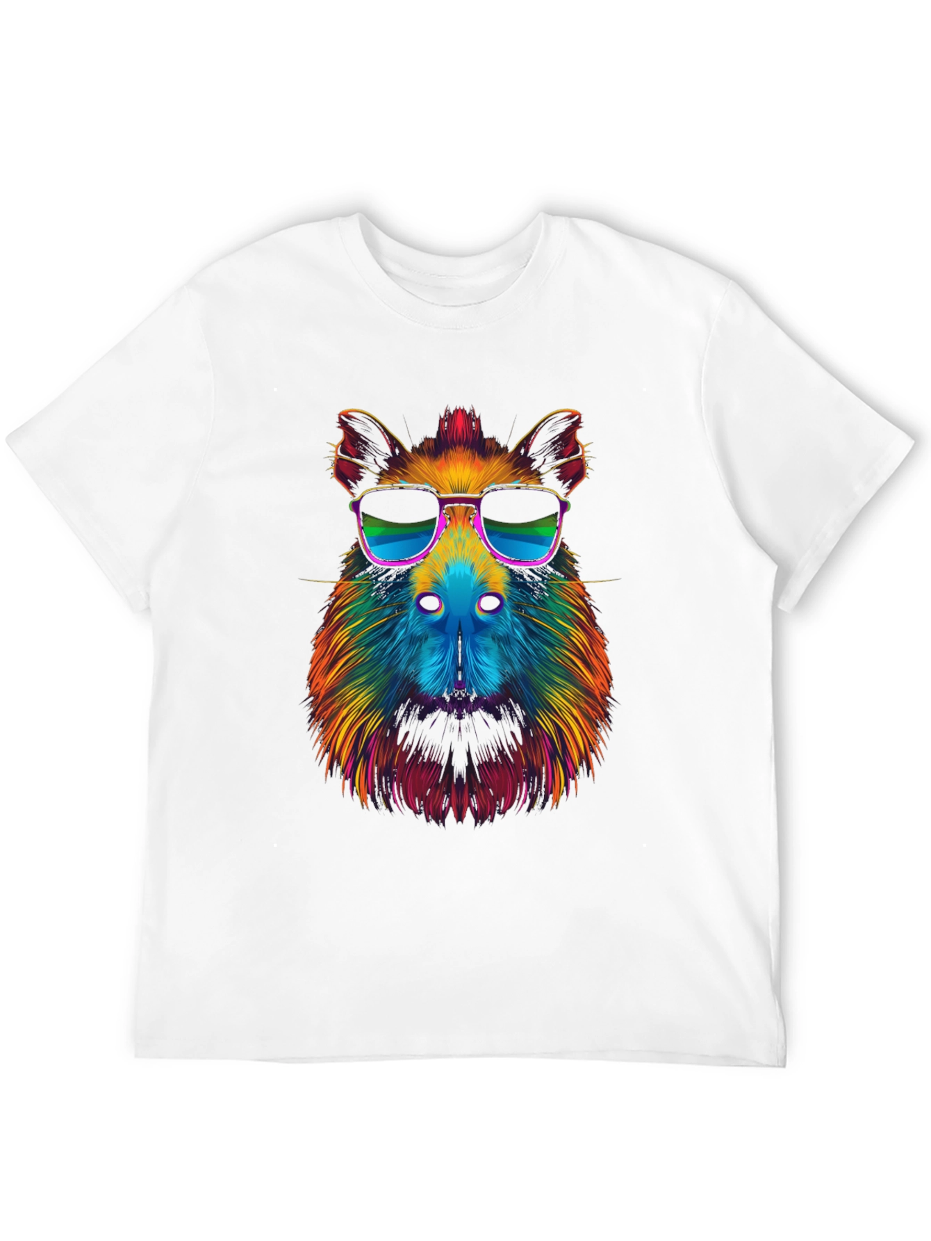 Black Cool Capybara Graphic Tee view 12