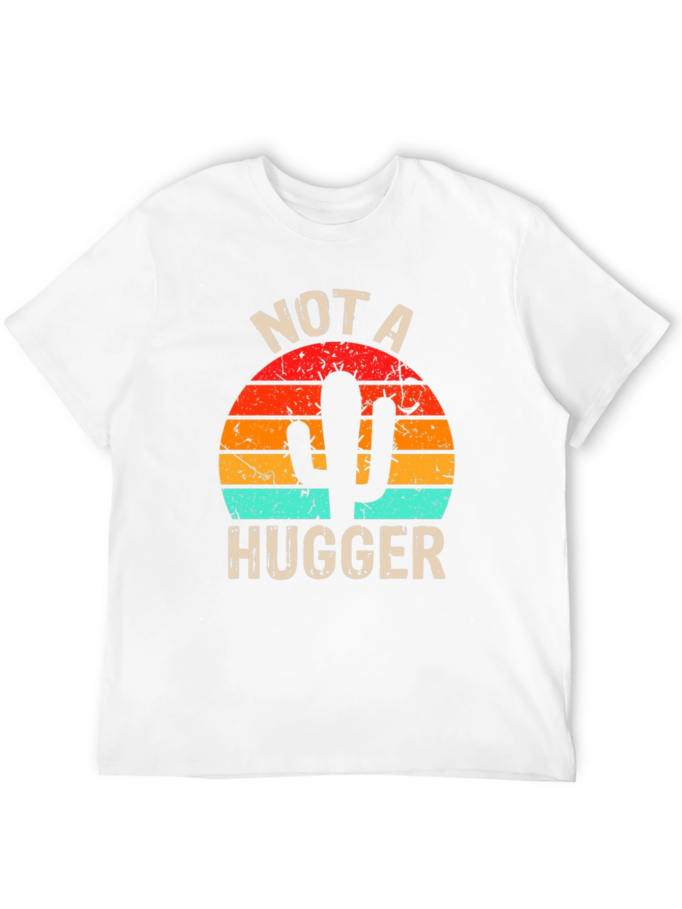 Black Not A Hugger Cactus Graphic T-Shirt view 12