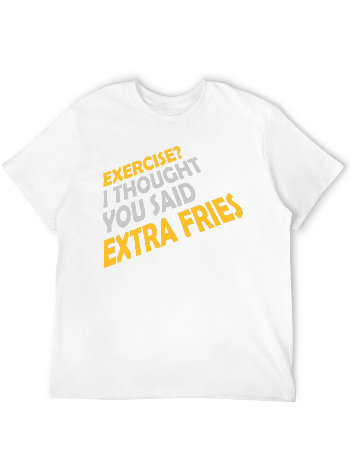 Black Exercise? Extra Fries Graphic Tee view 12