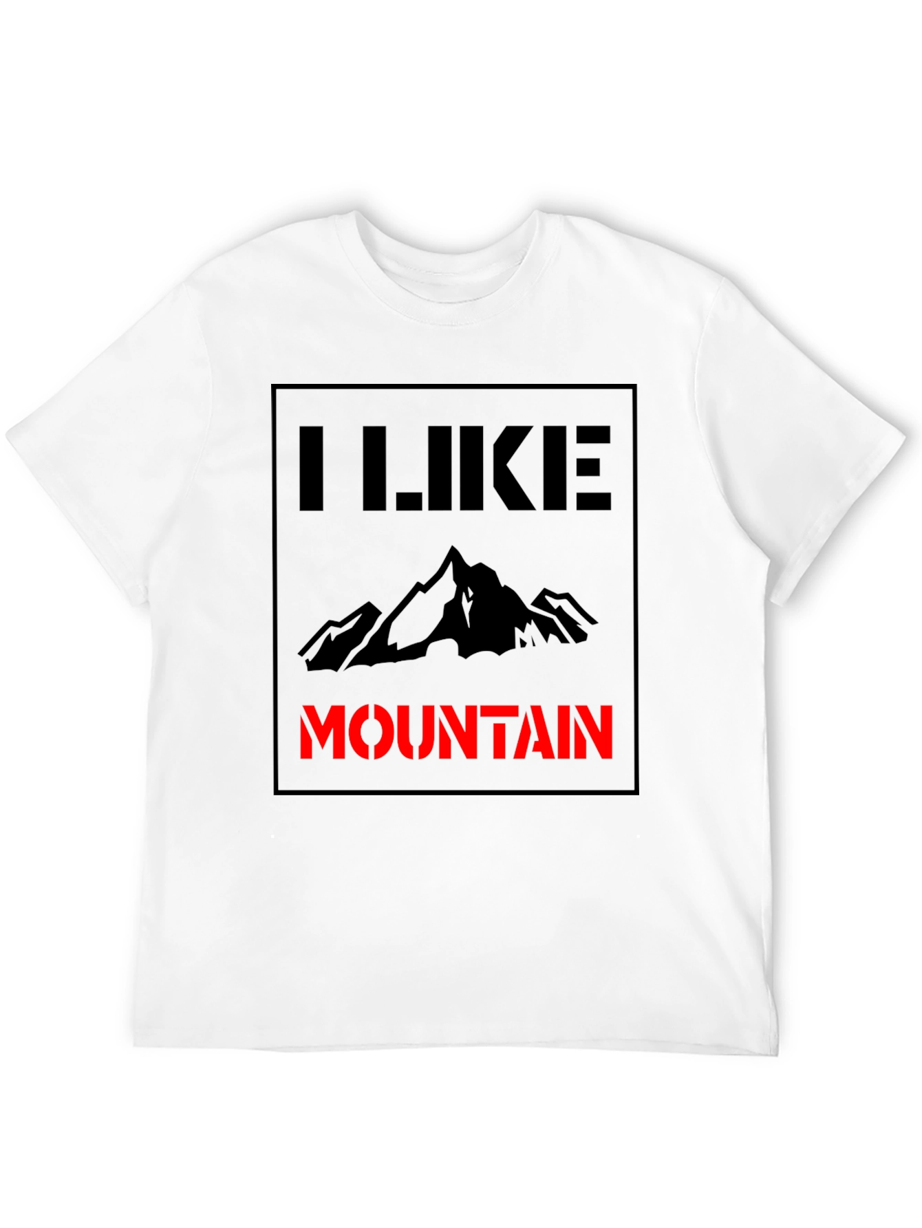 Black I Like Mountain Black T-Shirt view 12