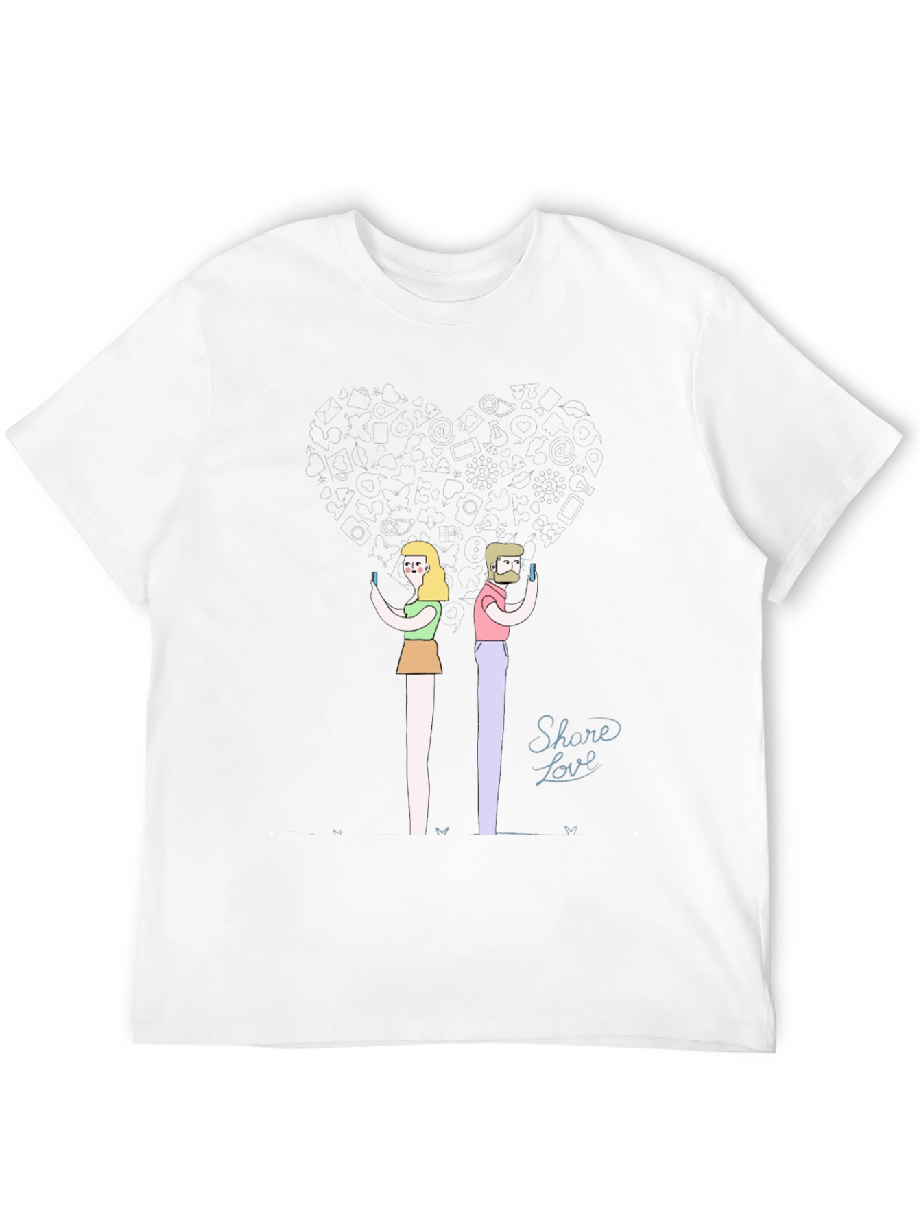 Black Share Love Tee - Modern Social Connection view 12