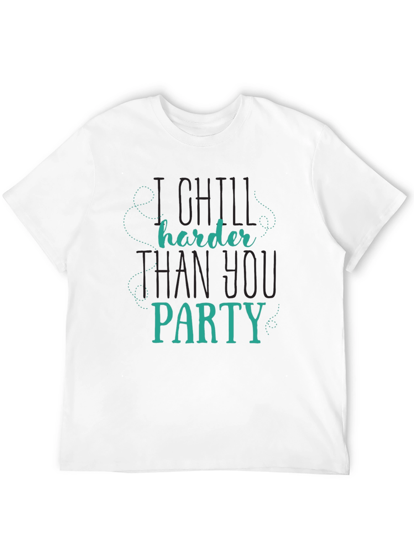 Black Chill Harder T-Shirt - Funny Slogan Tee view 12