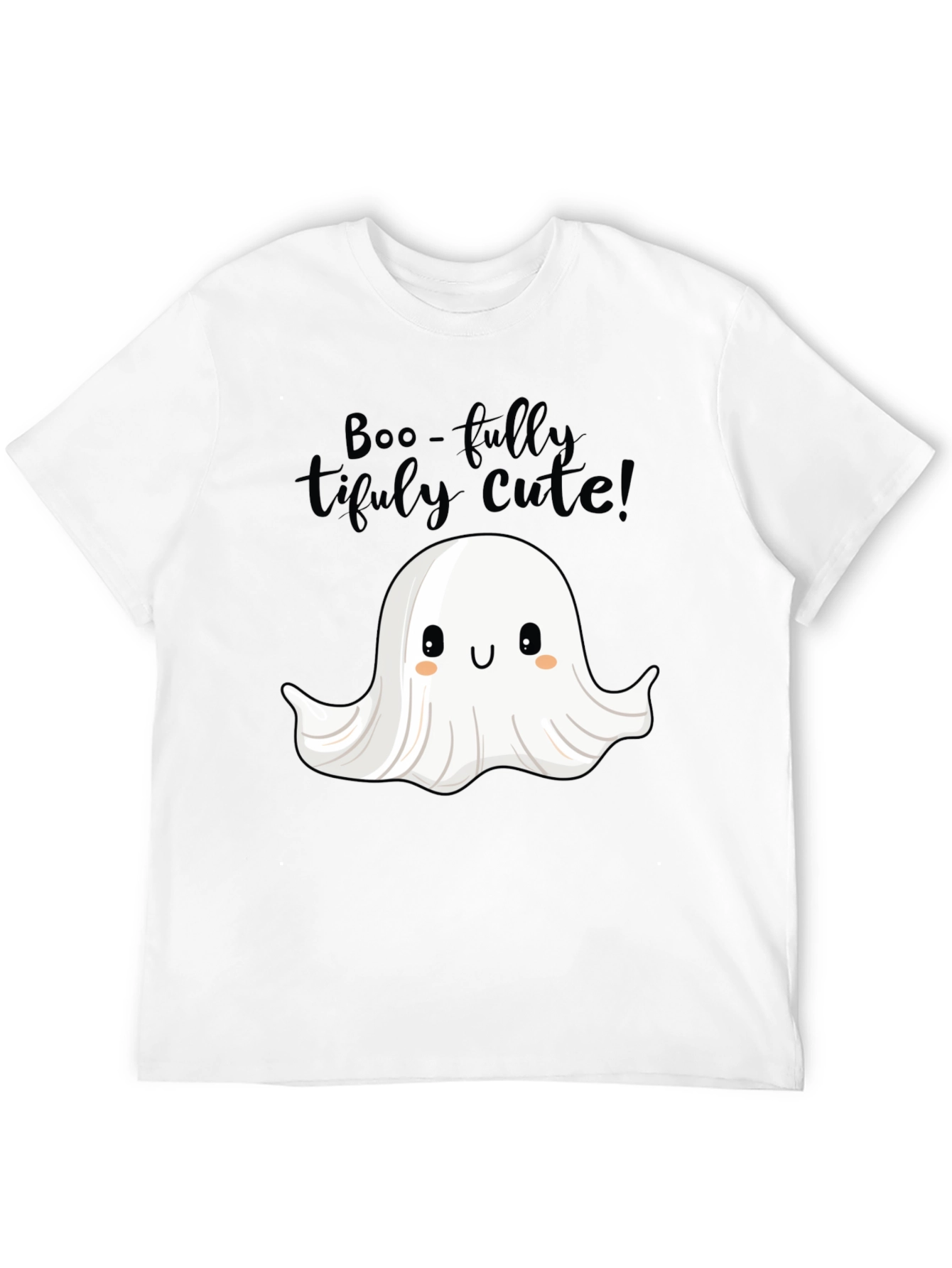 Black Boo-tifully Cute Ghost T-Shirt view 12