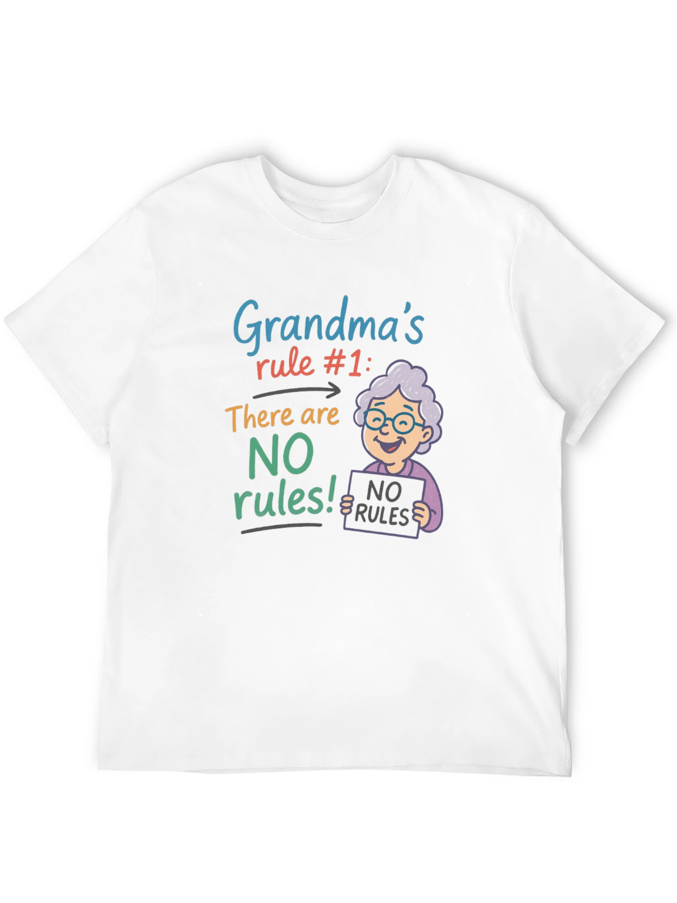 Black Grandma's Rule T-Shirt - No Rules! view 12