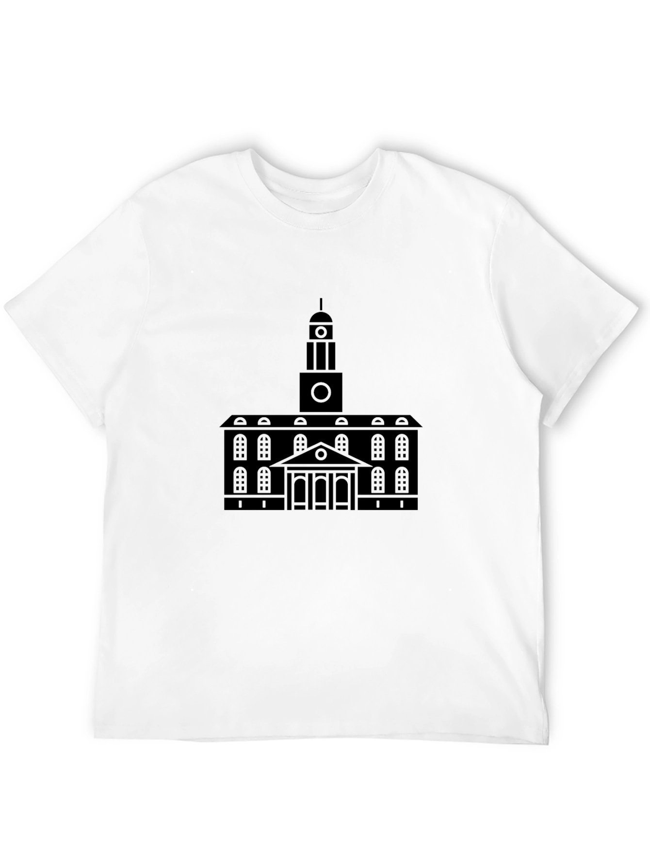 Black Men's Building Graphic Black T-Shirt view 12