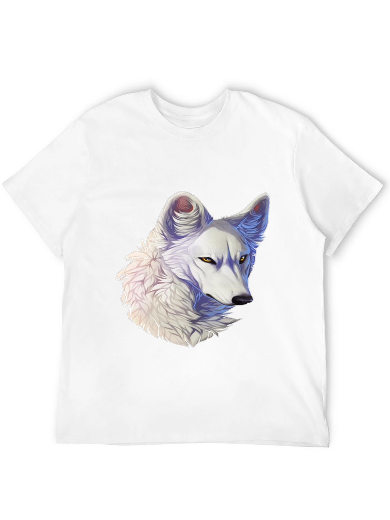 Black Arctic Wolf Graphic Tee - Black Cotton Blend view 12