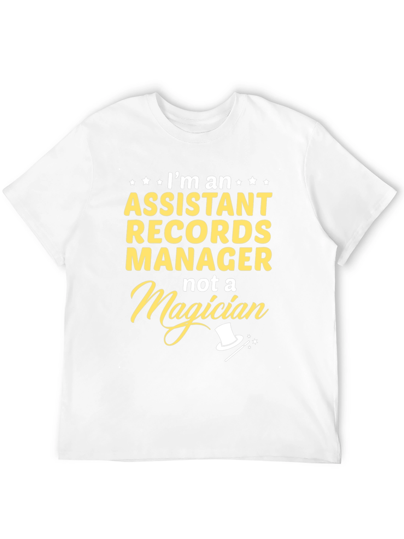 Black Assistant Records Manager T-Shirt, Funny Job Tee view 12
