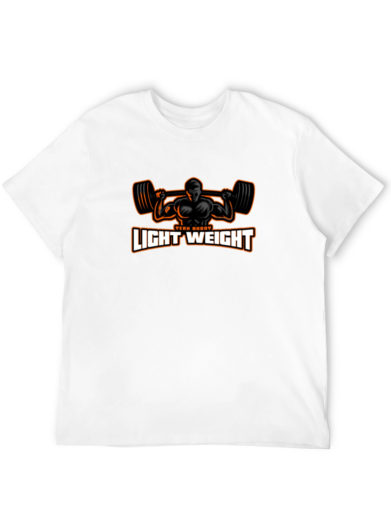 Light Weight, Yeah Buddy! Men's Black T-Shirt - 12