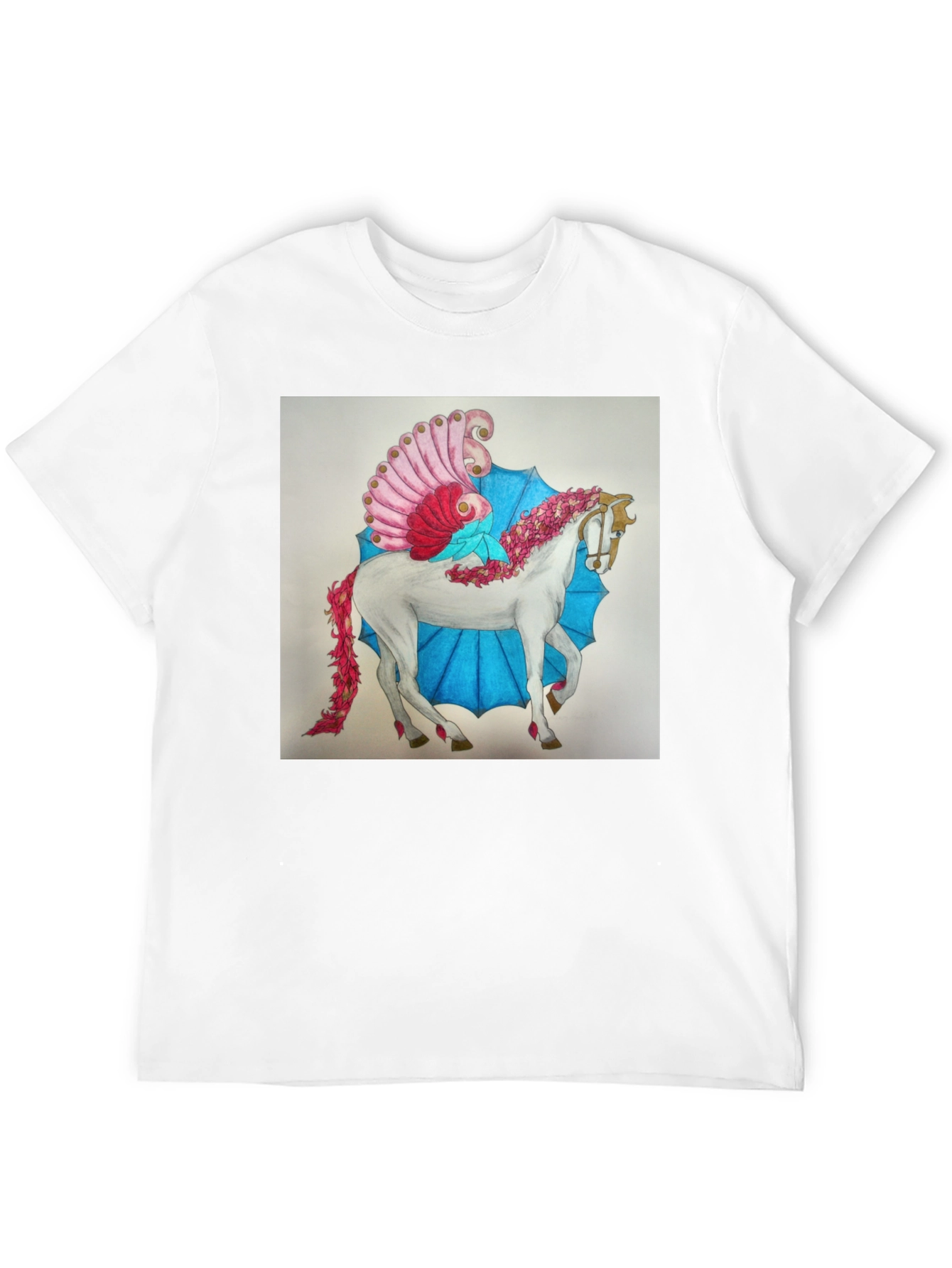 Fantasy Horse Graphic Tee - Black - 12