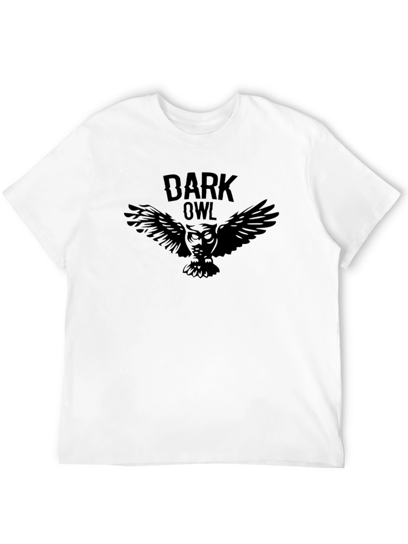 Black Dark Owl Graphic T-Shirt - Premium Black Cotton Tee view 12