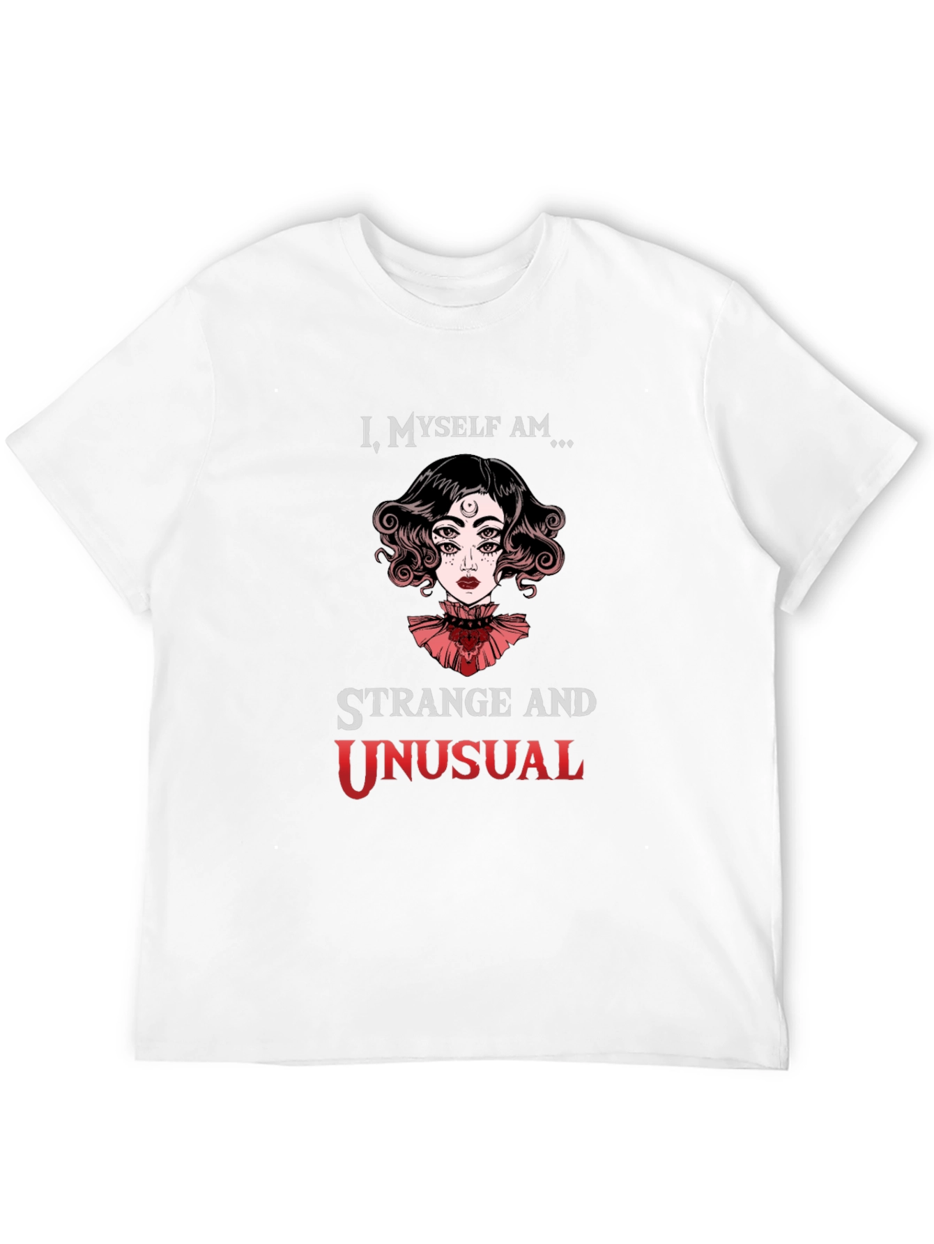 Black Strange and Unusual Graphic T-Shirt view 12